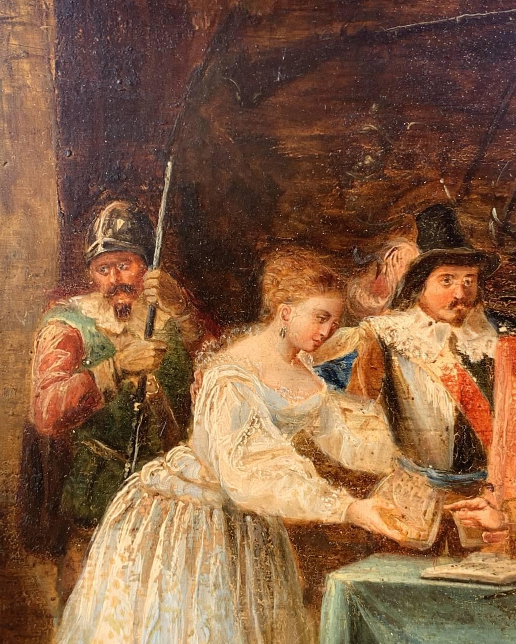 Romantic Italian painter - 19th century figure painting - Historical scene For Sale 8