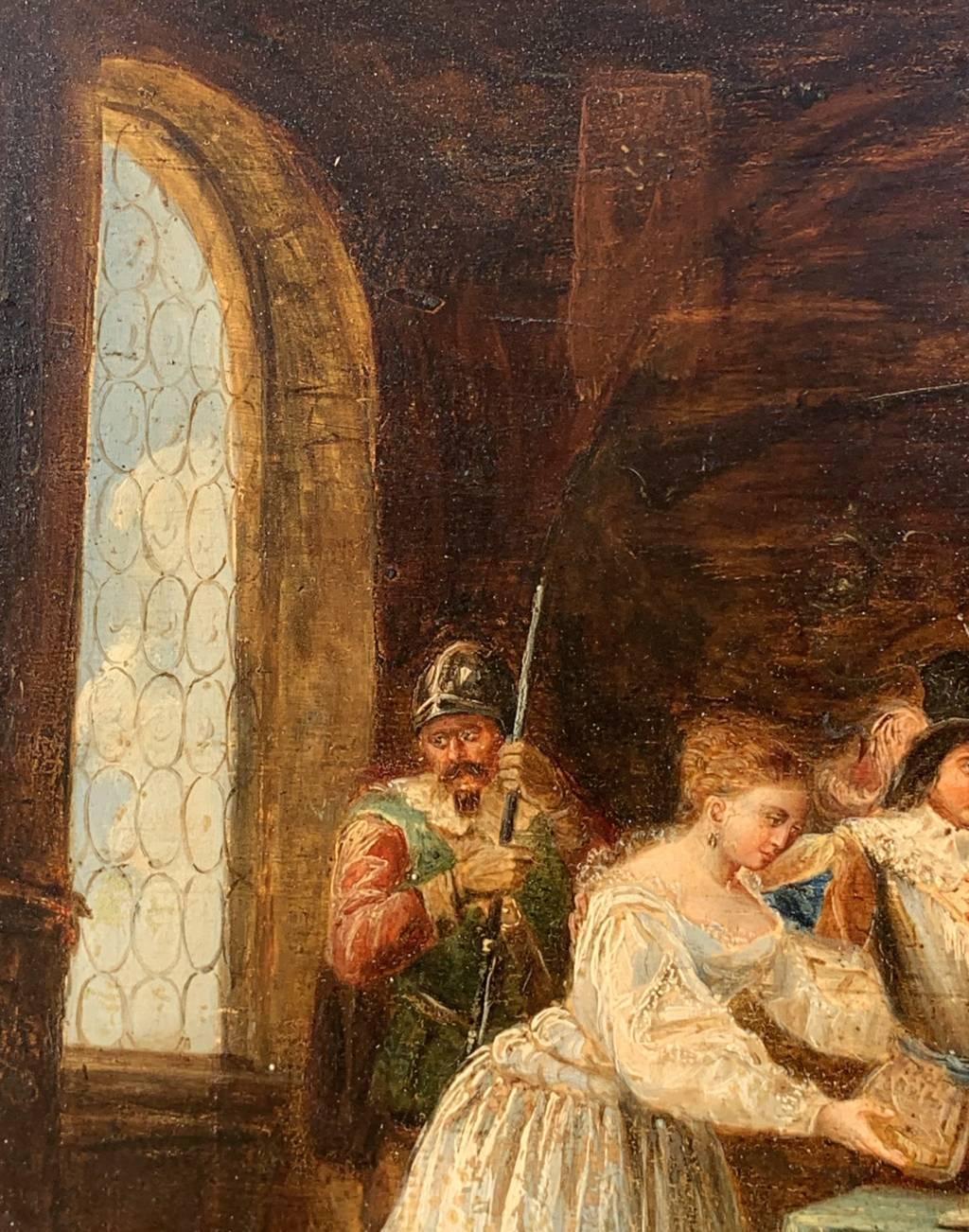 Romantic Italian painter - 19th century figure painting - Historical scene For Sale 3