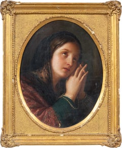 Peintre romantique (école italienne) - Peinture de figures du début du XIXe siècle - Prière