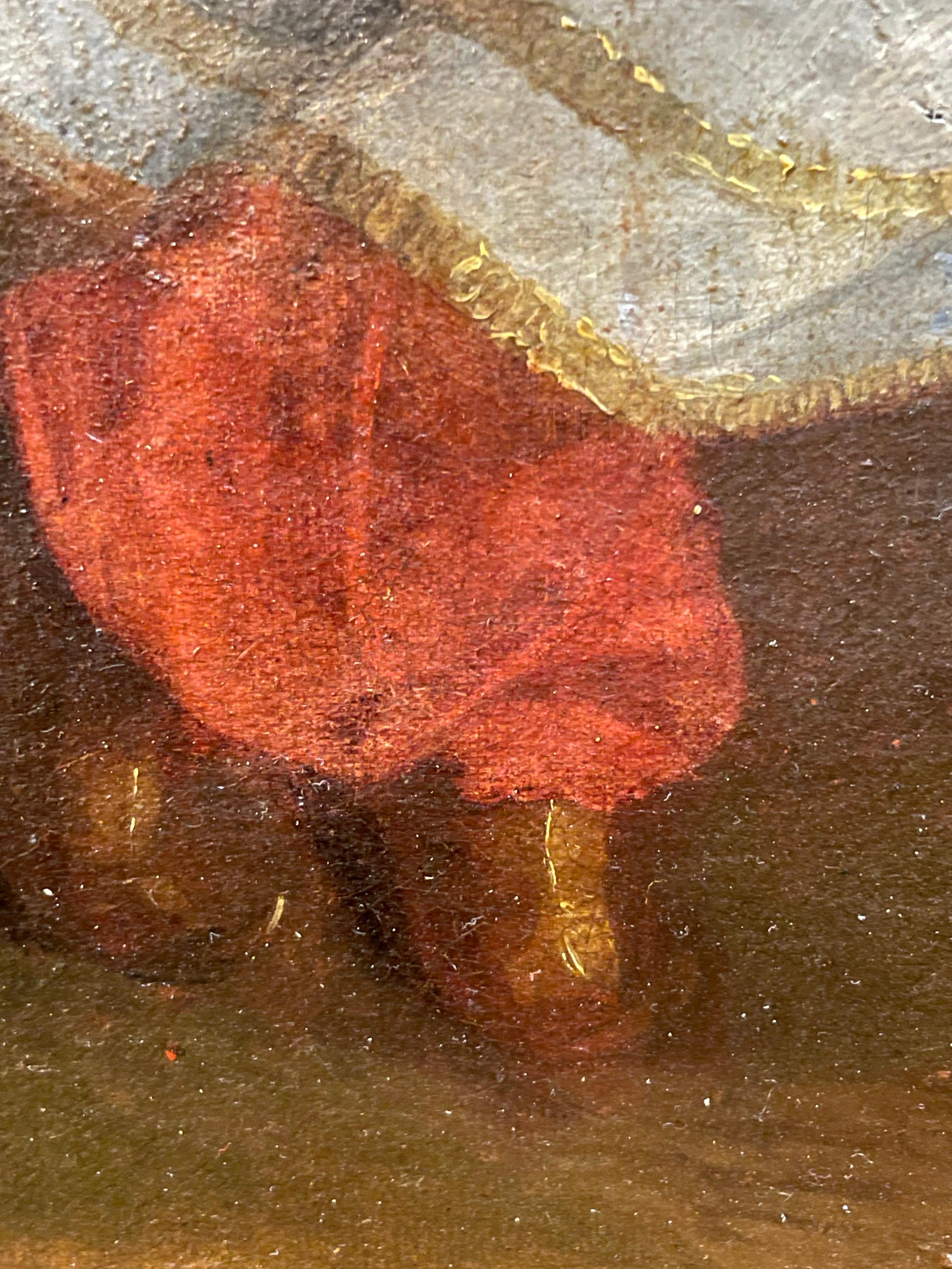 Romantisches Porträt einer Frau in orientalischer Kleidung zwischen griechischen Ruinen, um 1840 im Angebot 4