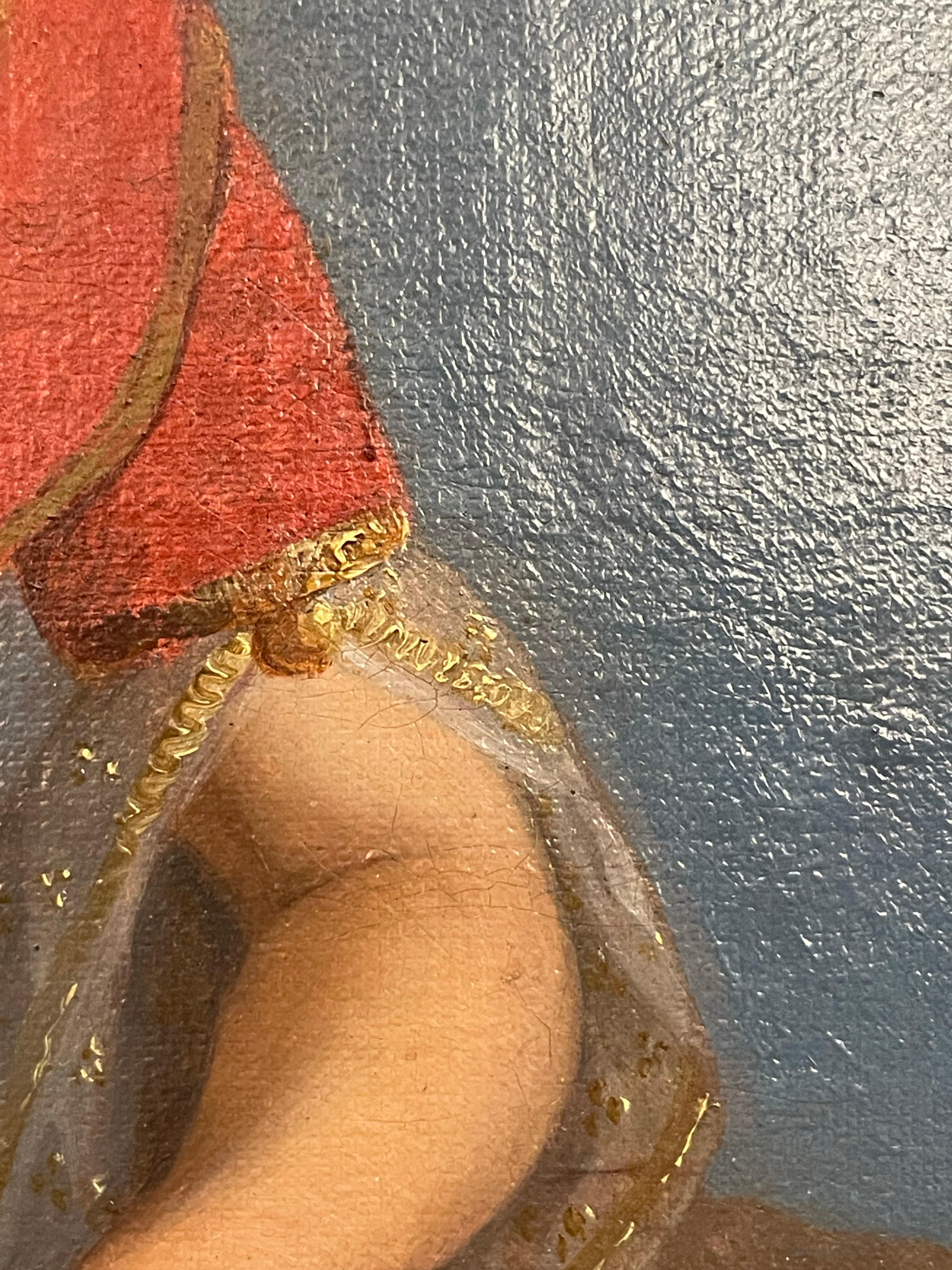 Romantisches Porträt einer Frau in orientalischer Kleidung zwischen griechischen Ruinen, um 1840 im Angebot 3