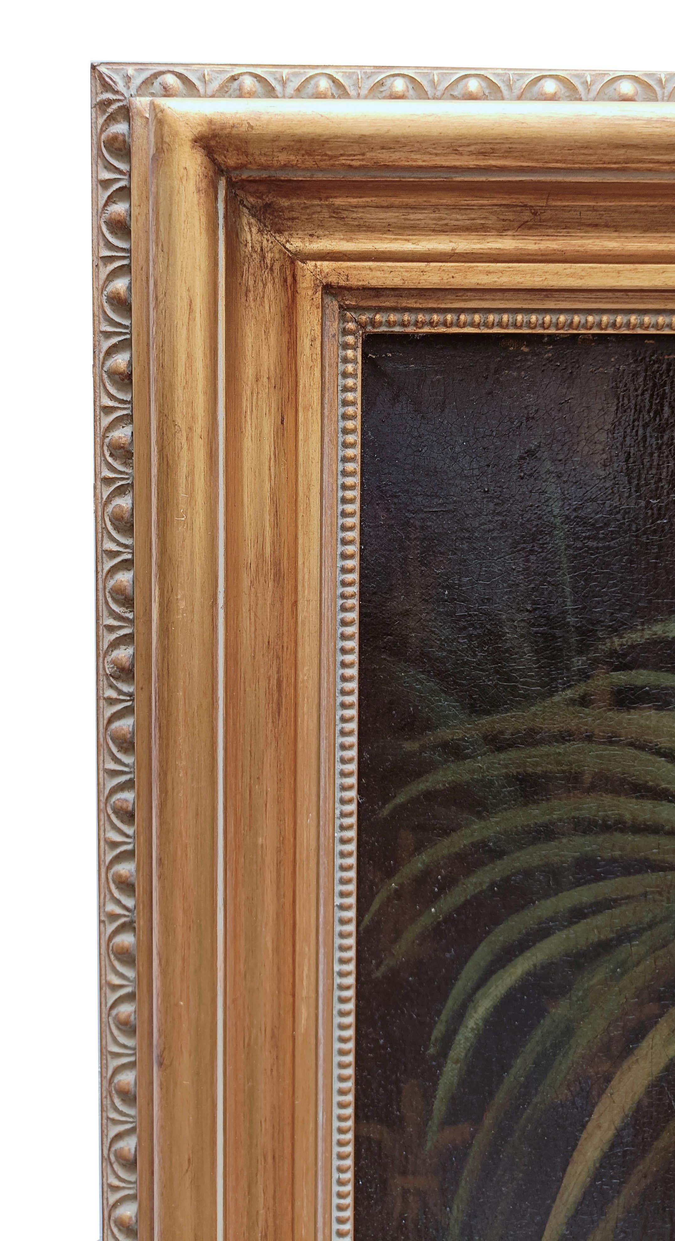 Scena romantica - Pittura figurativa italiana olio su tela in vendita 7