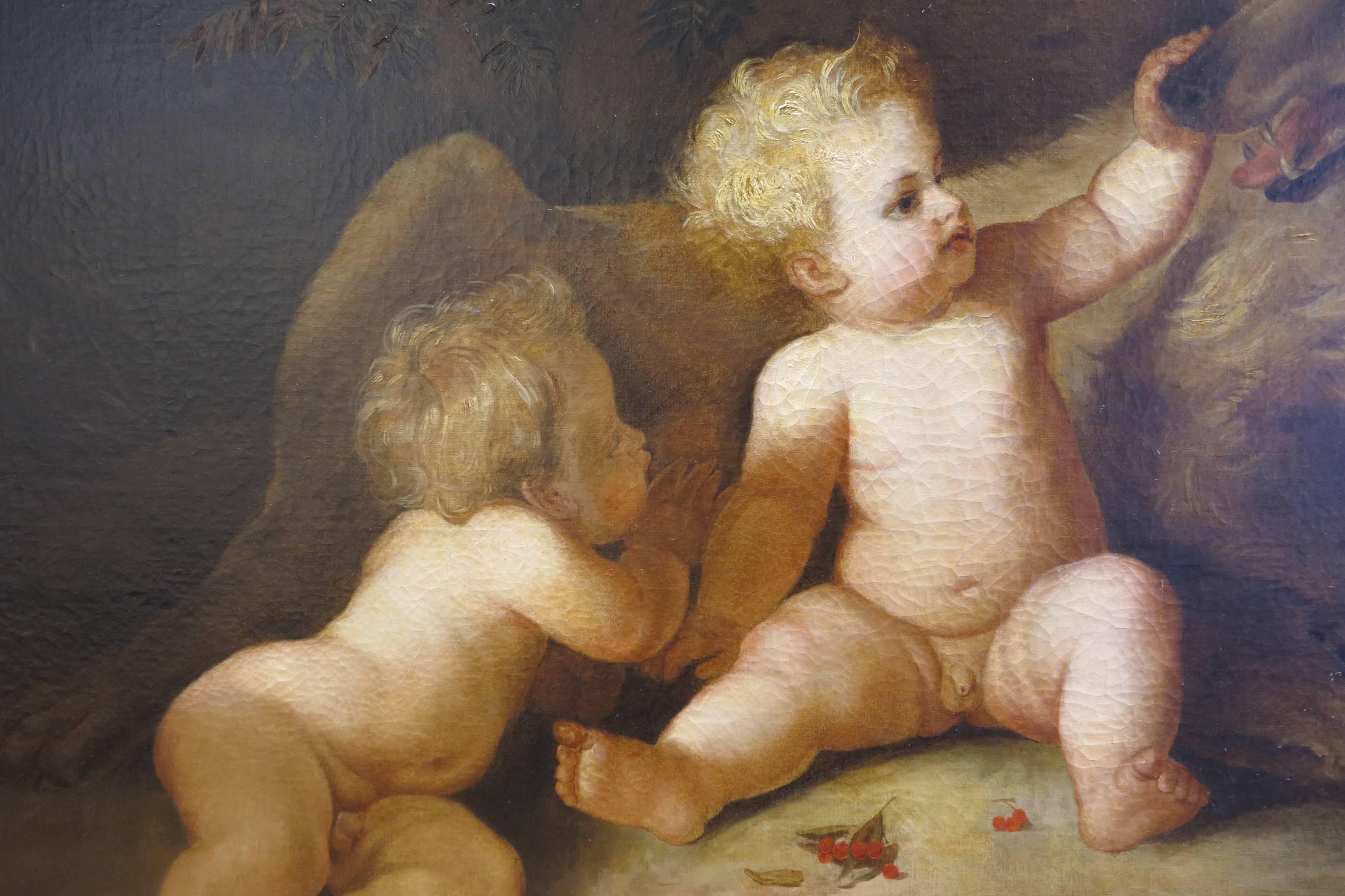 Romulus and Remus - Peinture à l'huile du 18ème siècle - Origine de Rome - Painting de Unknown