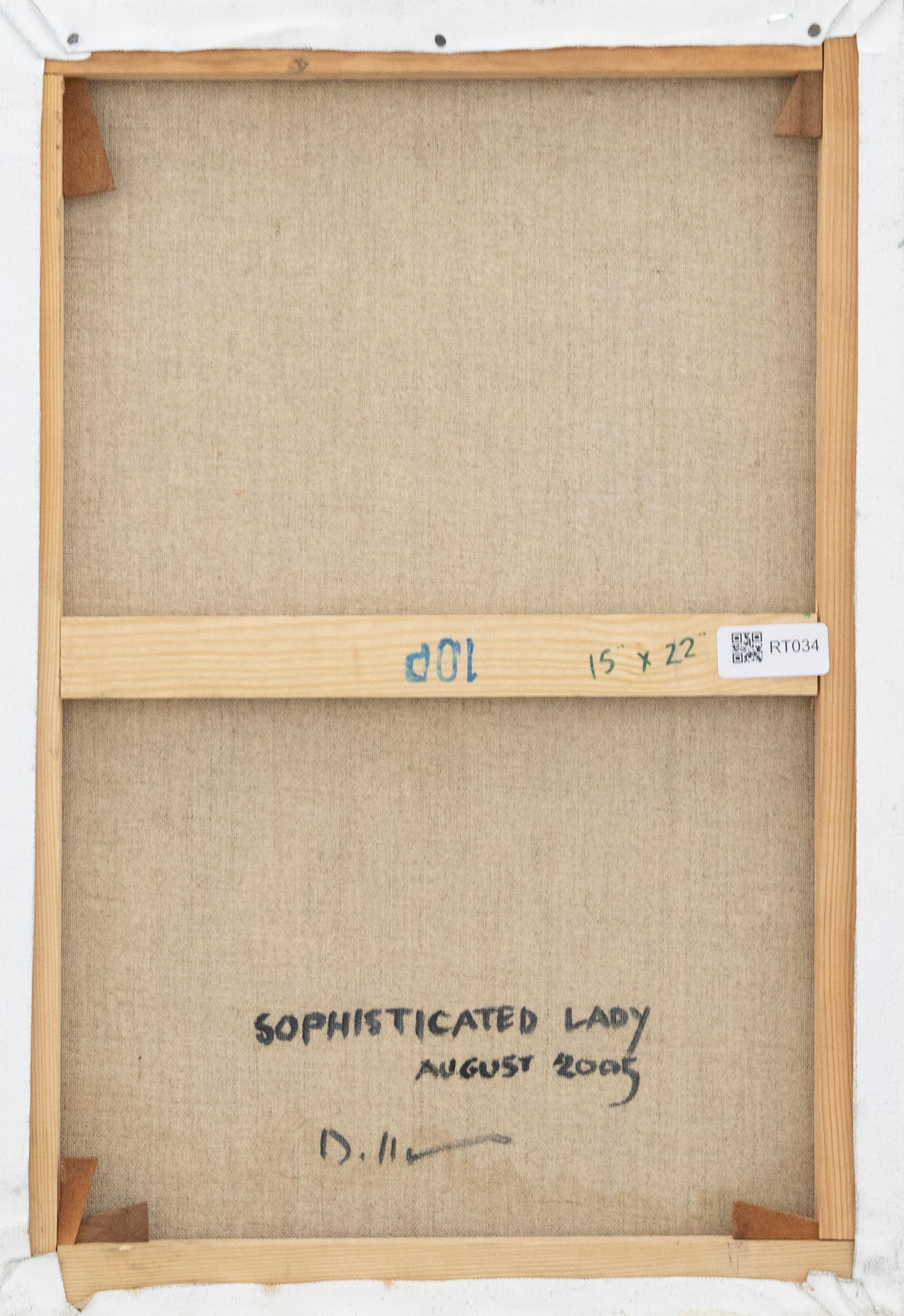 Ron Dellar (1930-2017) - 2005 Öl, Raffinierte Dame – Painting von Unknown