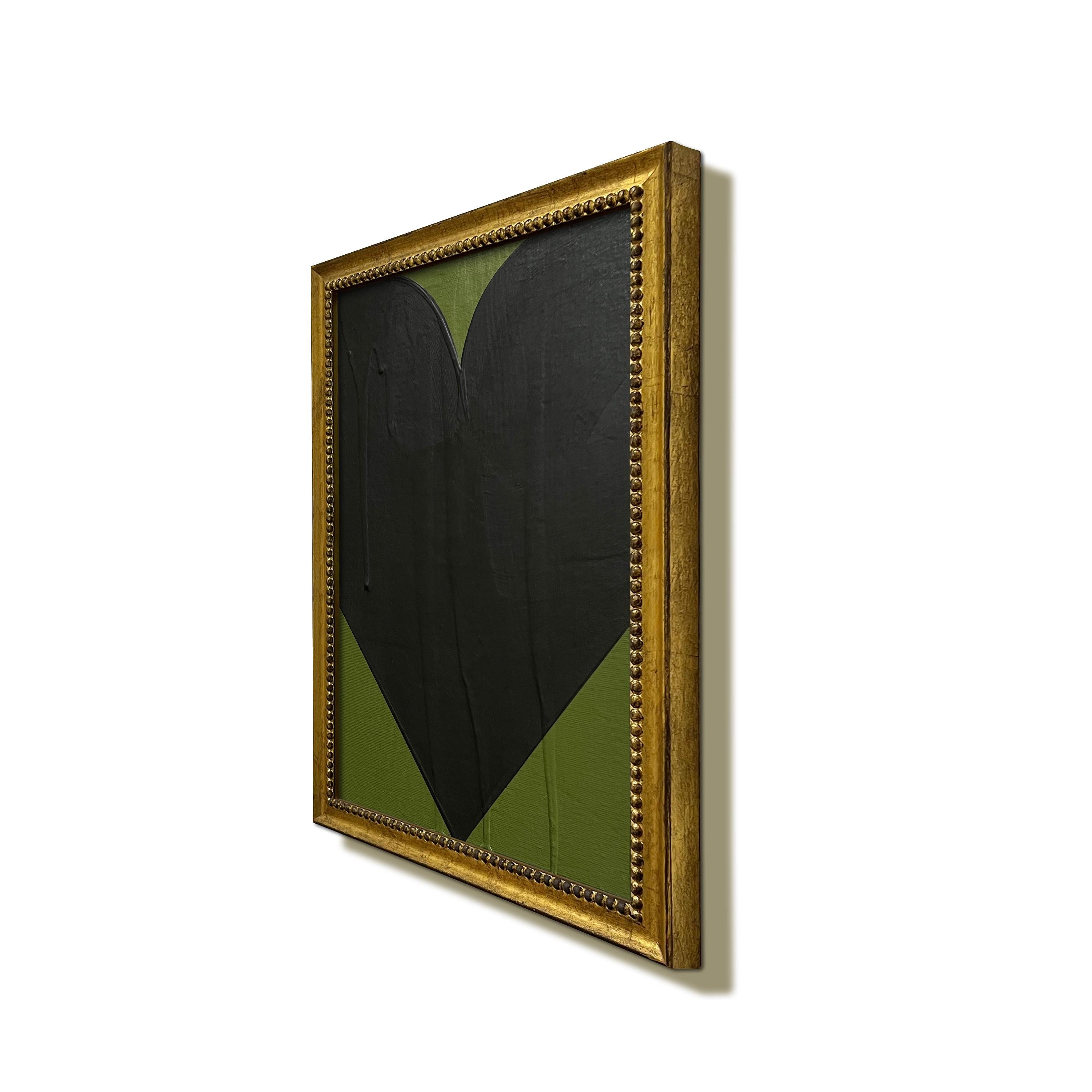 Ron's inspiration for this series comes from his love of how simple shapes can say more than words. Graphic and bold. Each one is hand-painted with heavy strokes of acrylic on canvas board. The colors mix perfectly with the classic wood antiqued