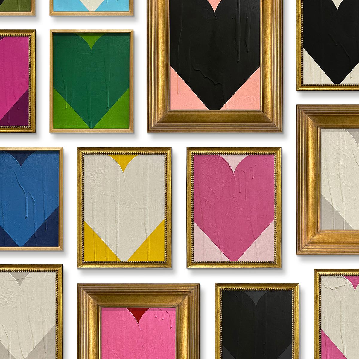 Ron Giusti Mini Heart Forest Black Acrylic Painting 1