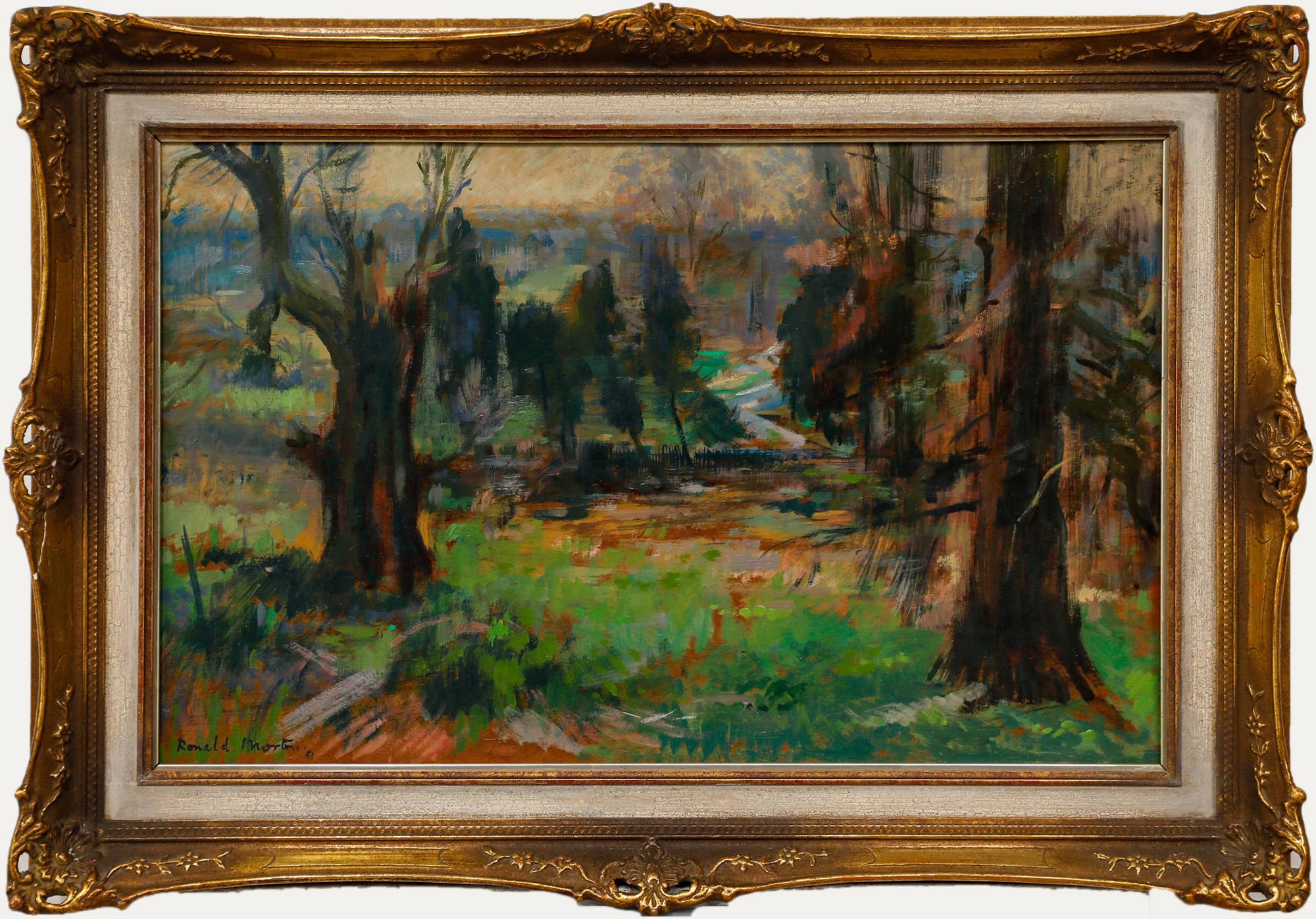 Ronald Morton (geb.1918) - 1951 Öl, Herbstparadies, Autumn Paradise