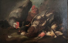 Antique Rooster and game