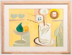 Rosy Bailey - Contemporary Oil, The Vase And The Fruit Bowl
