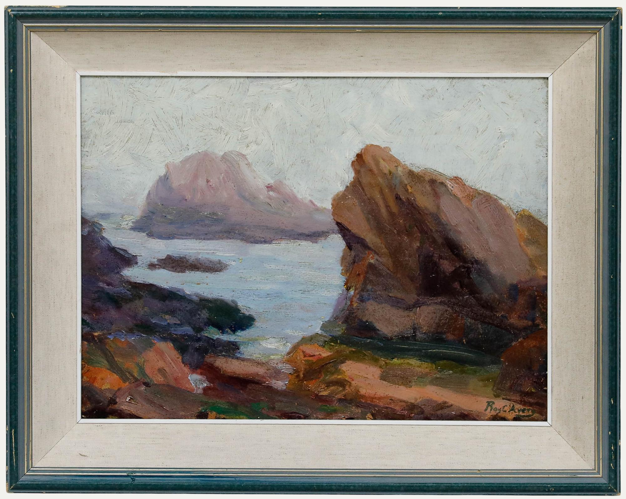 Roy C. Avery - Framed Early 20th Century Oil, Fog Off Cape Ann