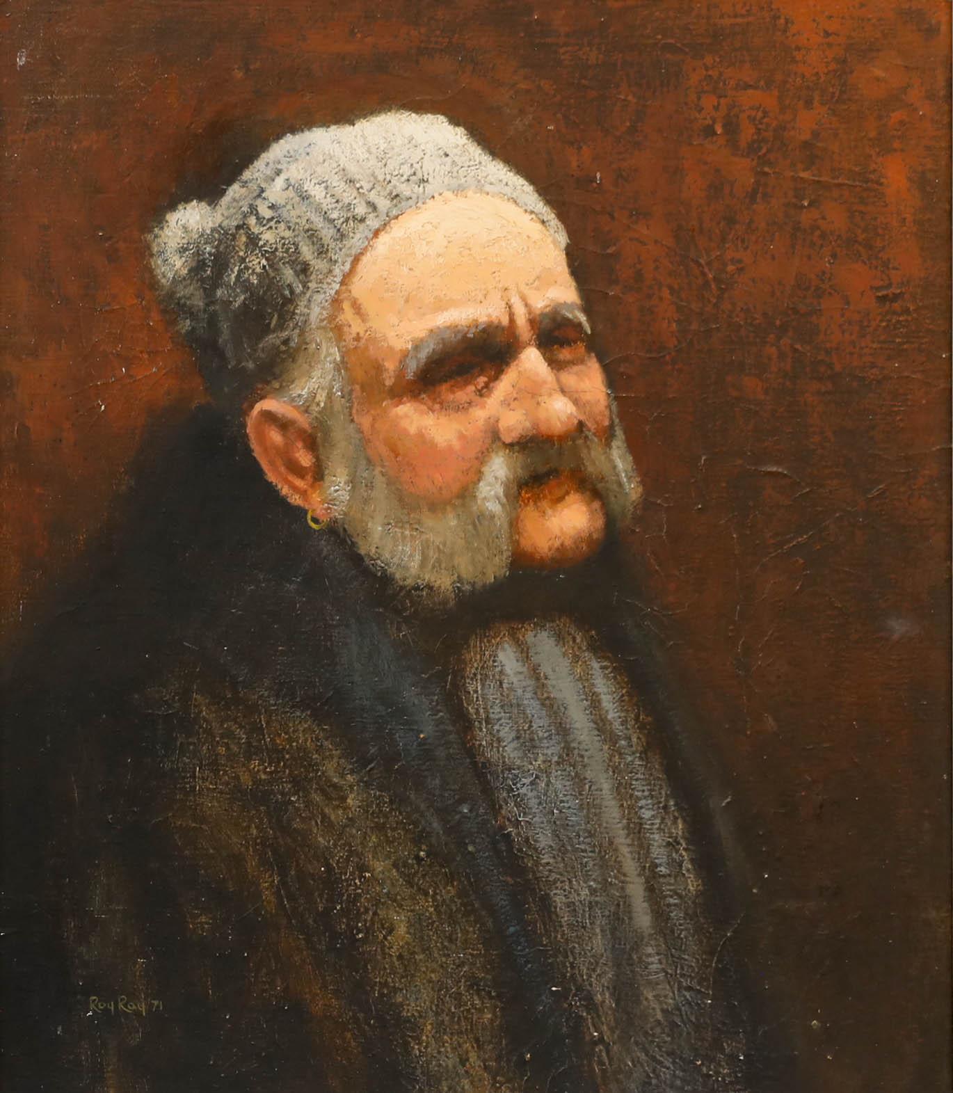 Roy Ray (1936-1921) - 1971 Huile, The Penzance Organ Grinder - Painting de Unknown