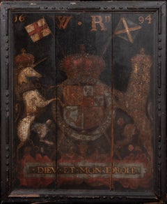 Royal Coat Of Arms, King William III, William Of Orange, dated 1694  