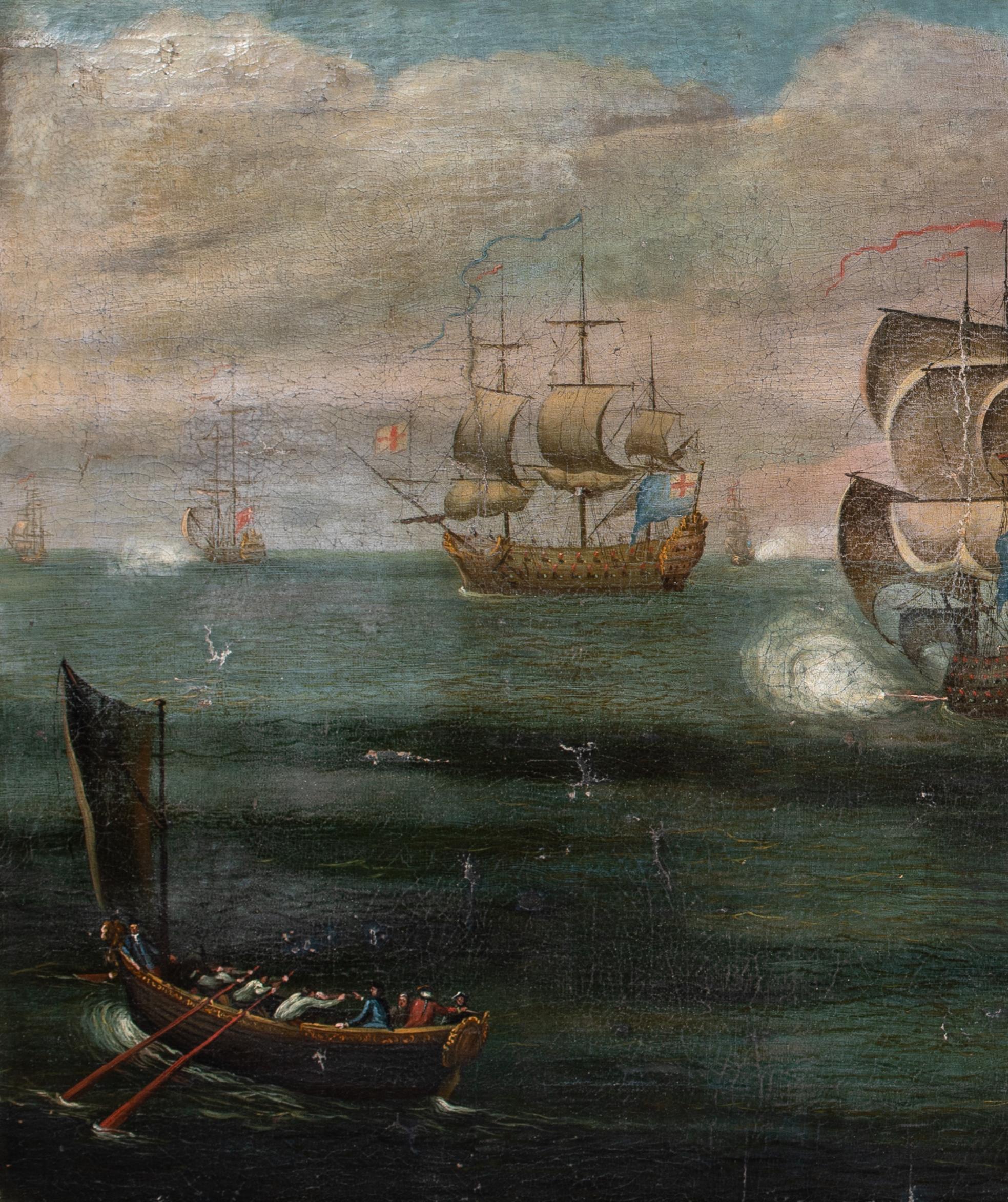 Squadriglia blu della Royal Navy al largo di un porto del Mediterraneo, inizio XVII secolo WIERINGEN in vendita 6