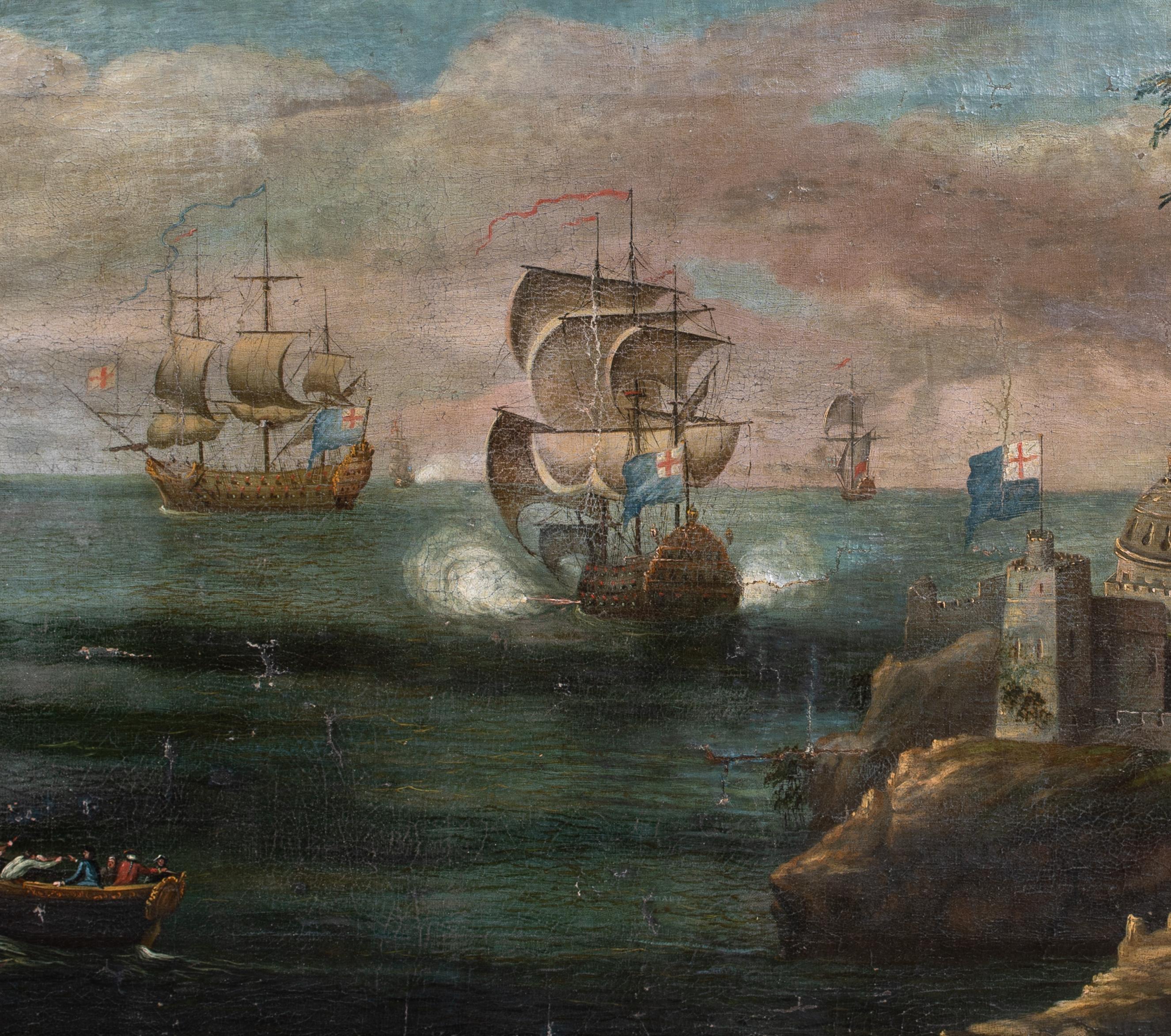 Squadriglia blu della Royal Navy al largo di un porto del Mediterraneo, inizio XVII secolo WIERINGEN in vendita 3