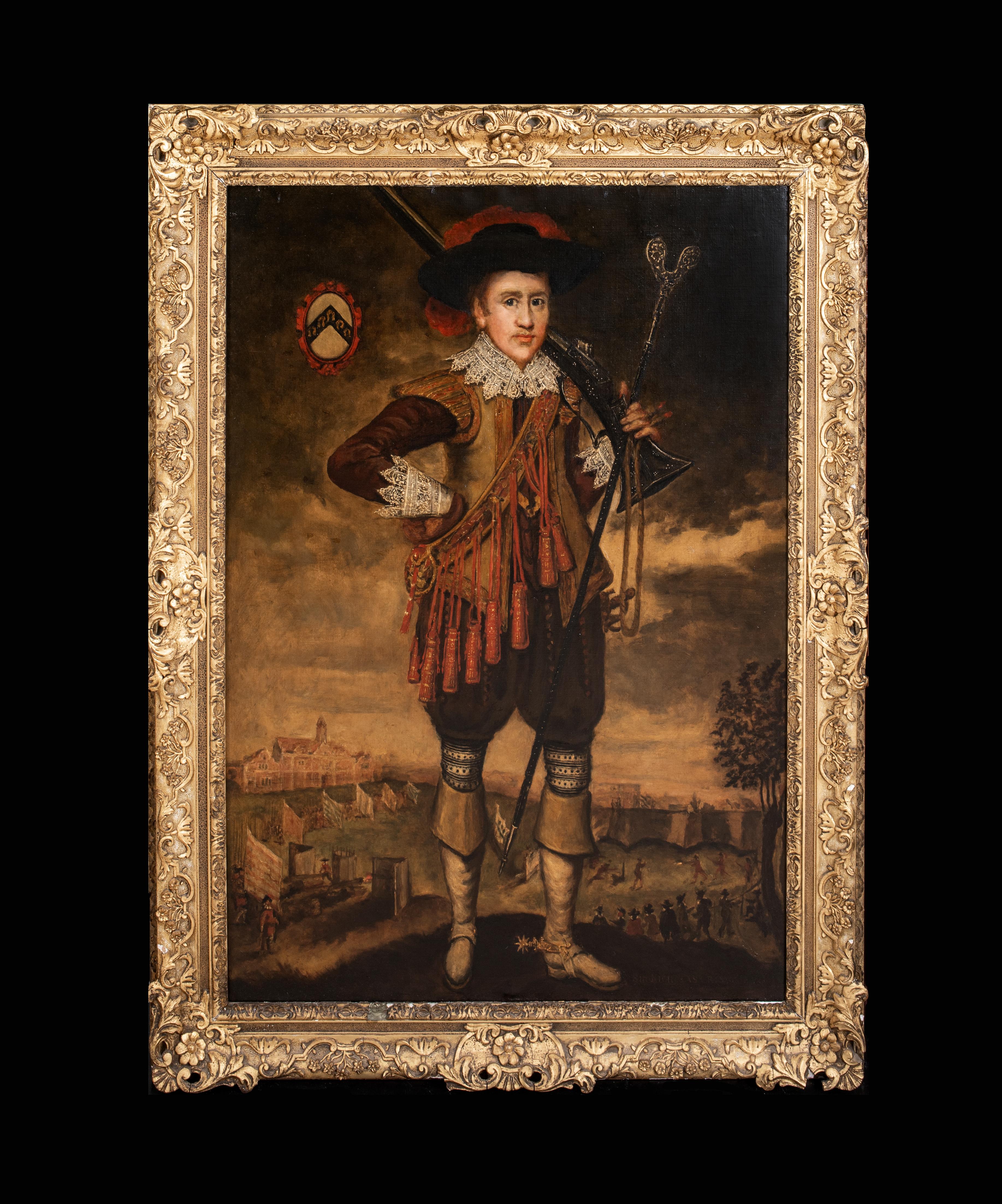 Royalist Portrait of Sir Nicholas Crispe 1st Baronet (1599-1666)  English School - Painting by Unknown
