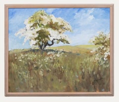 Ru Robinson - Olio contemporaneo con cornice, Una boccata d'aria fresca