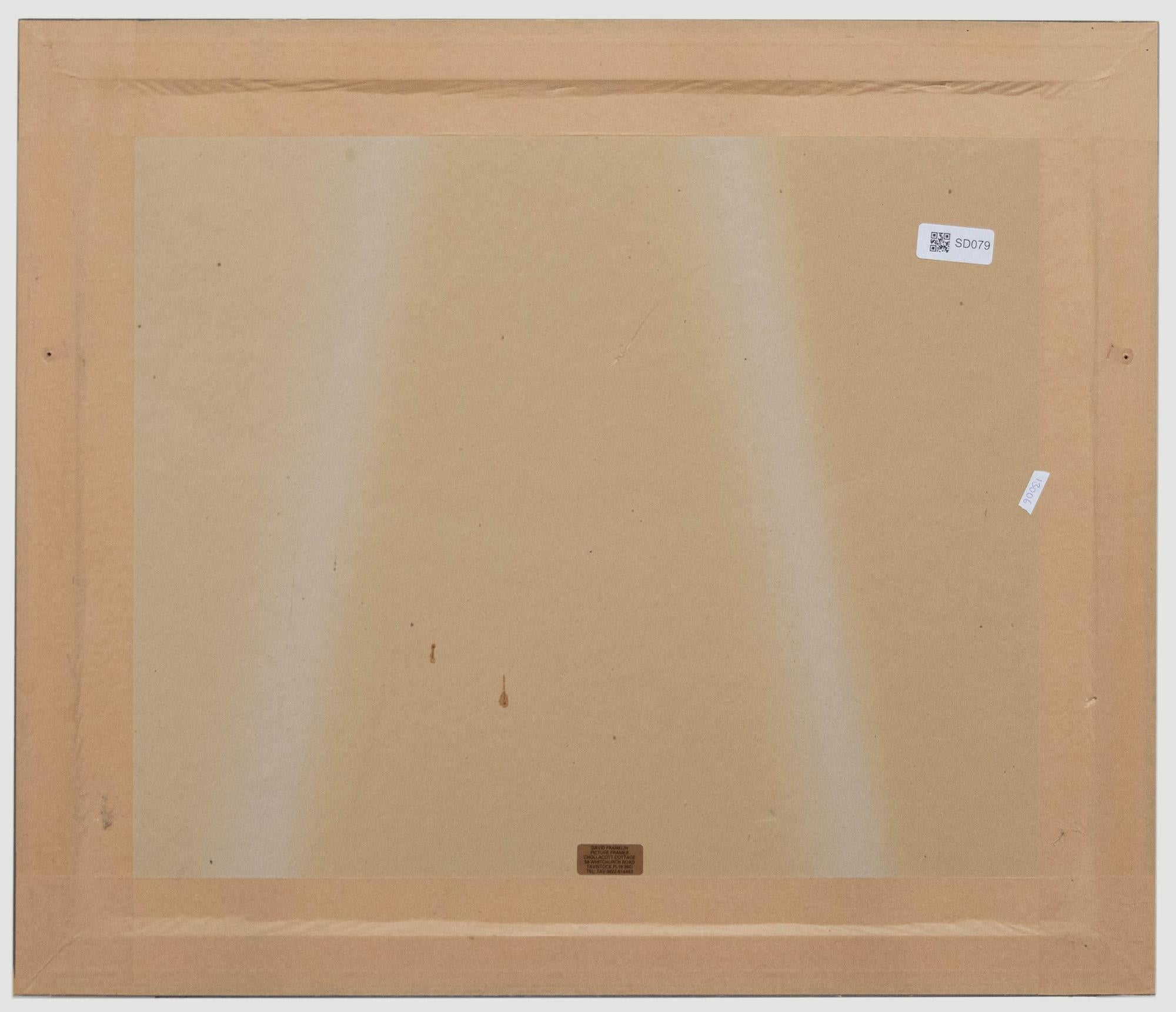 Ru Robinson - Incorniciato  Olio Contemporaneo, Al Confine - Landscape Painting Marrone di Unknown
