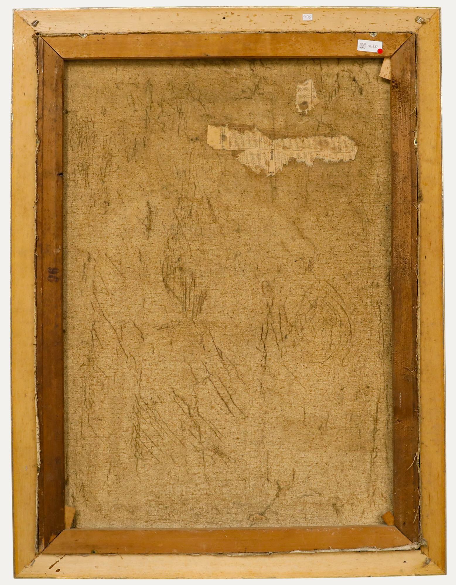 Rudolf Kaster (1914-2003) - Huile encadrée de 1940, Portrait d'une dame - Marron Portrait Painting par Unknown