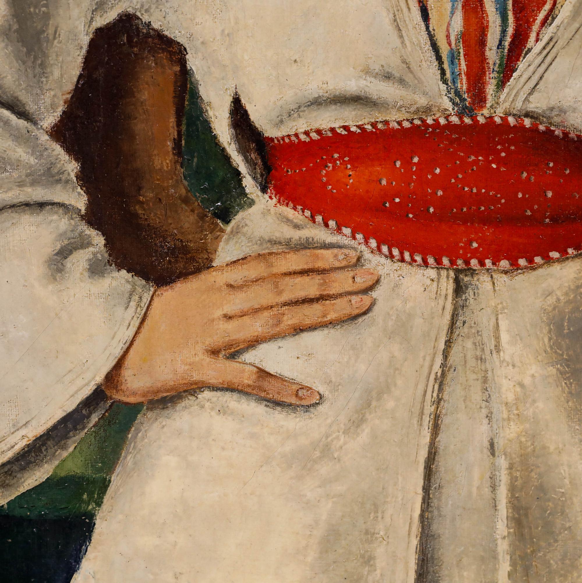 Rudolf Kaster (1914-2003) - Huile encadrée de 1940, Portrait d'une dame en vente 1