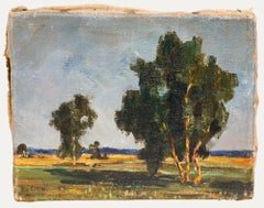 Rudolf Otto Von Ottenfeld (1856-1913) - Huile de 1903, Vue d'un champ