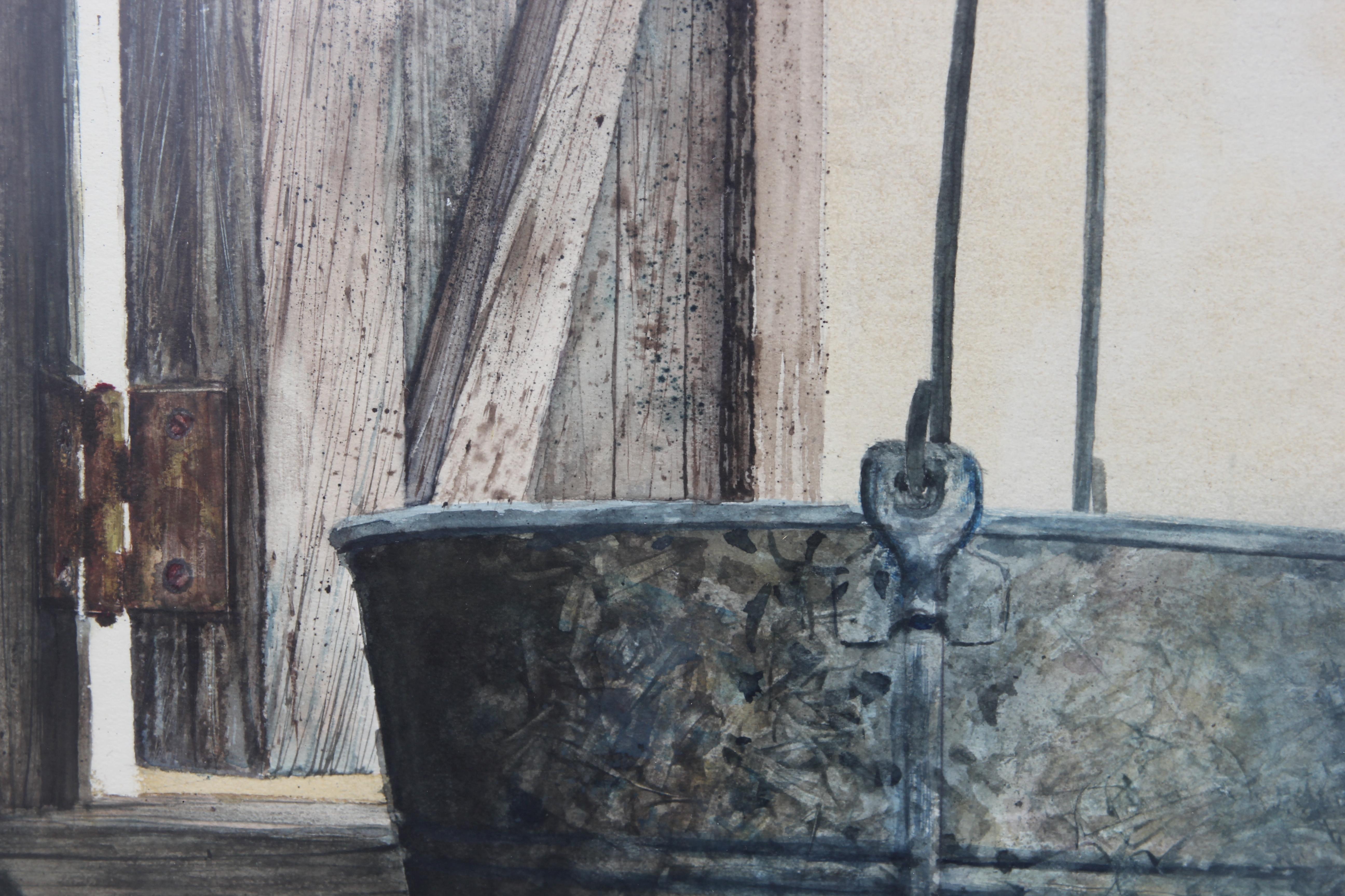 still life bucket painting