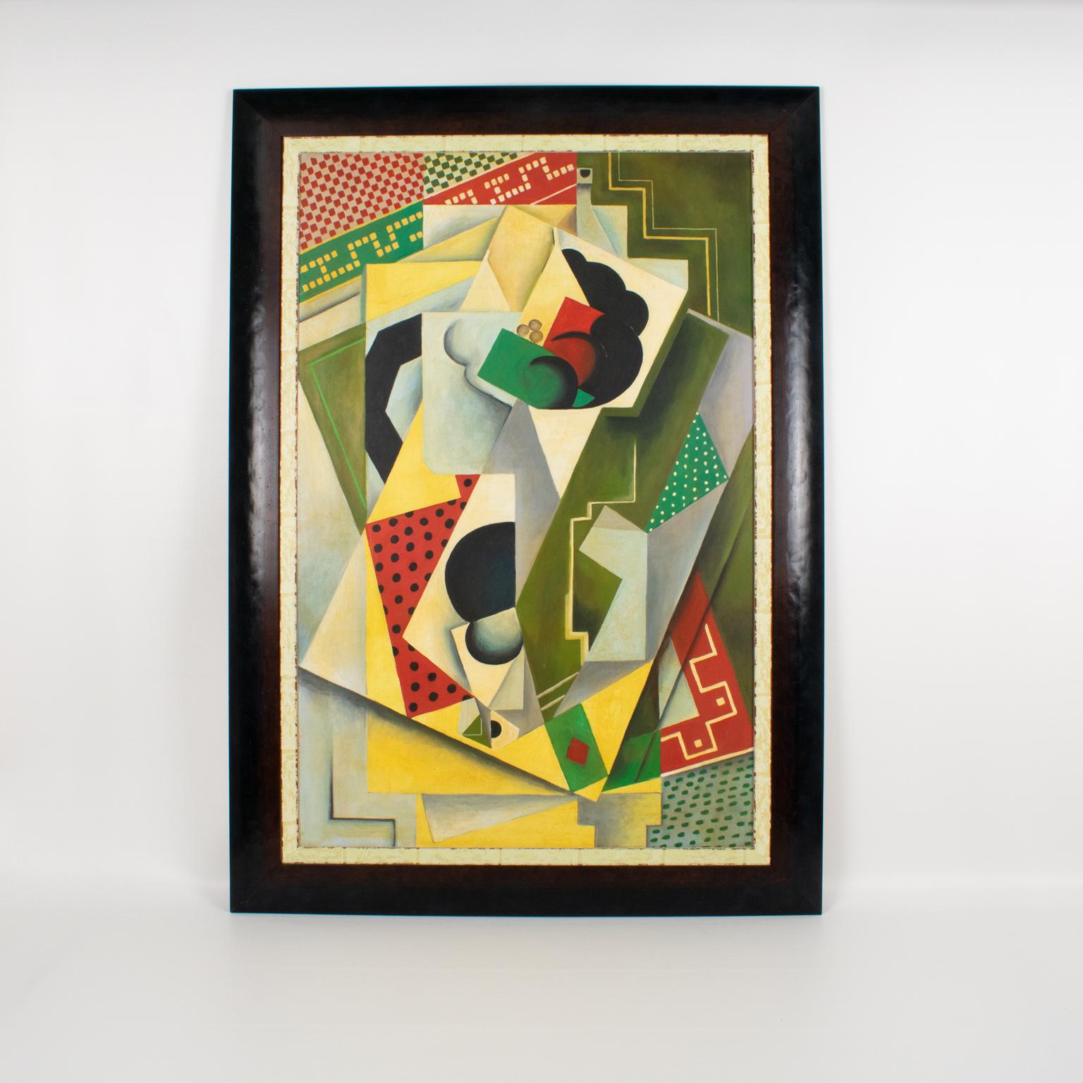 Peinture à la gouache sur panneau Art Déco cubiste de l'école russe en vente 7