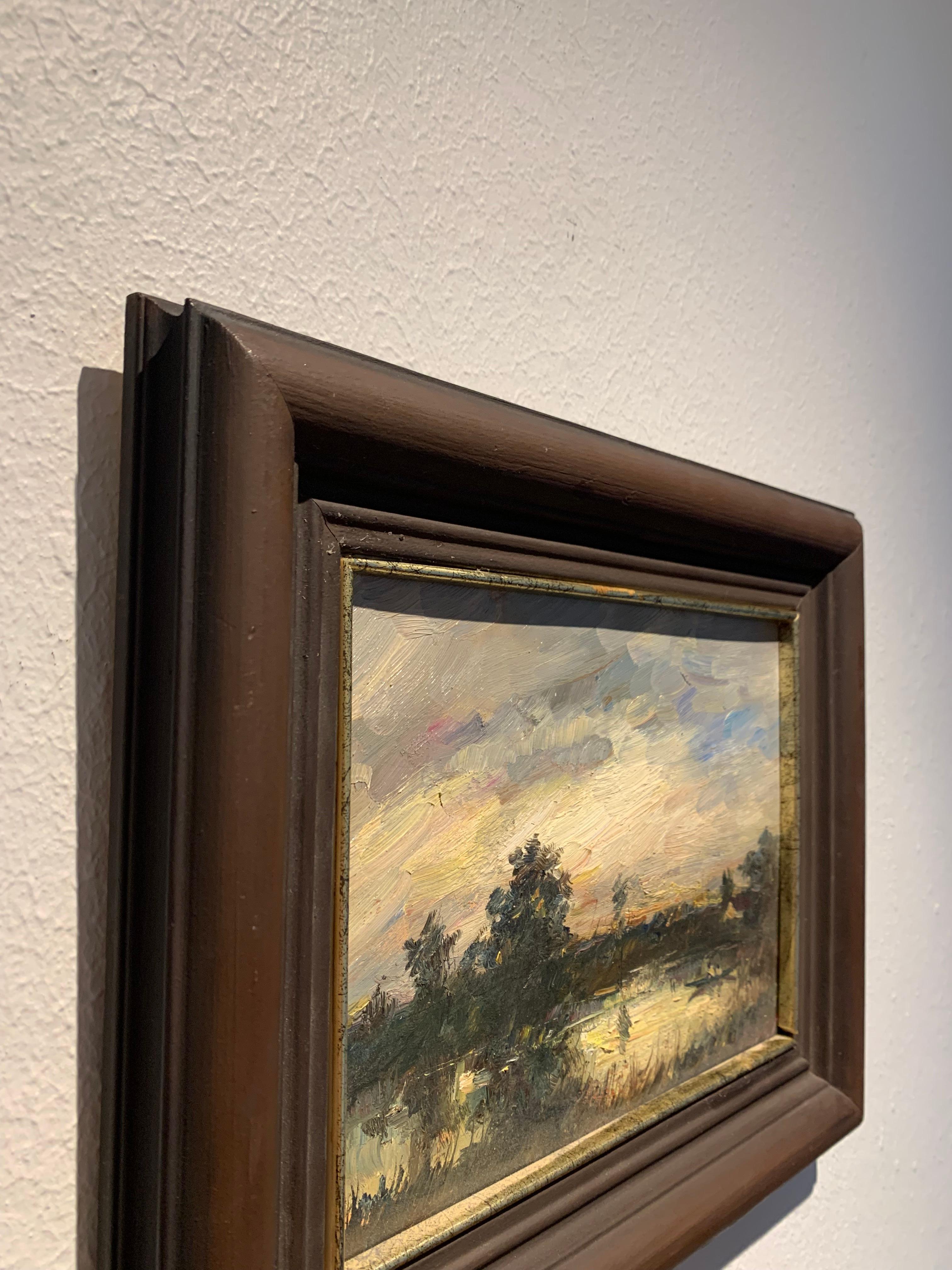 Paesaggio lacustre impressionista della Russian School