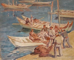 Russian School Mid 20th Century Oil - The Morning Catch