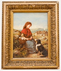 S. Rigby - École britannique 1896 Huile, Le meilleur ami de la femme