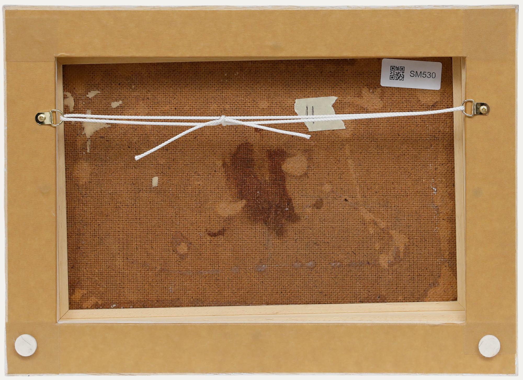 S. Stuart - Olio del 1961, Iris Grow Wild - Landscape Painting Beige di Unknown