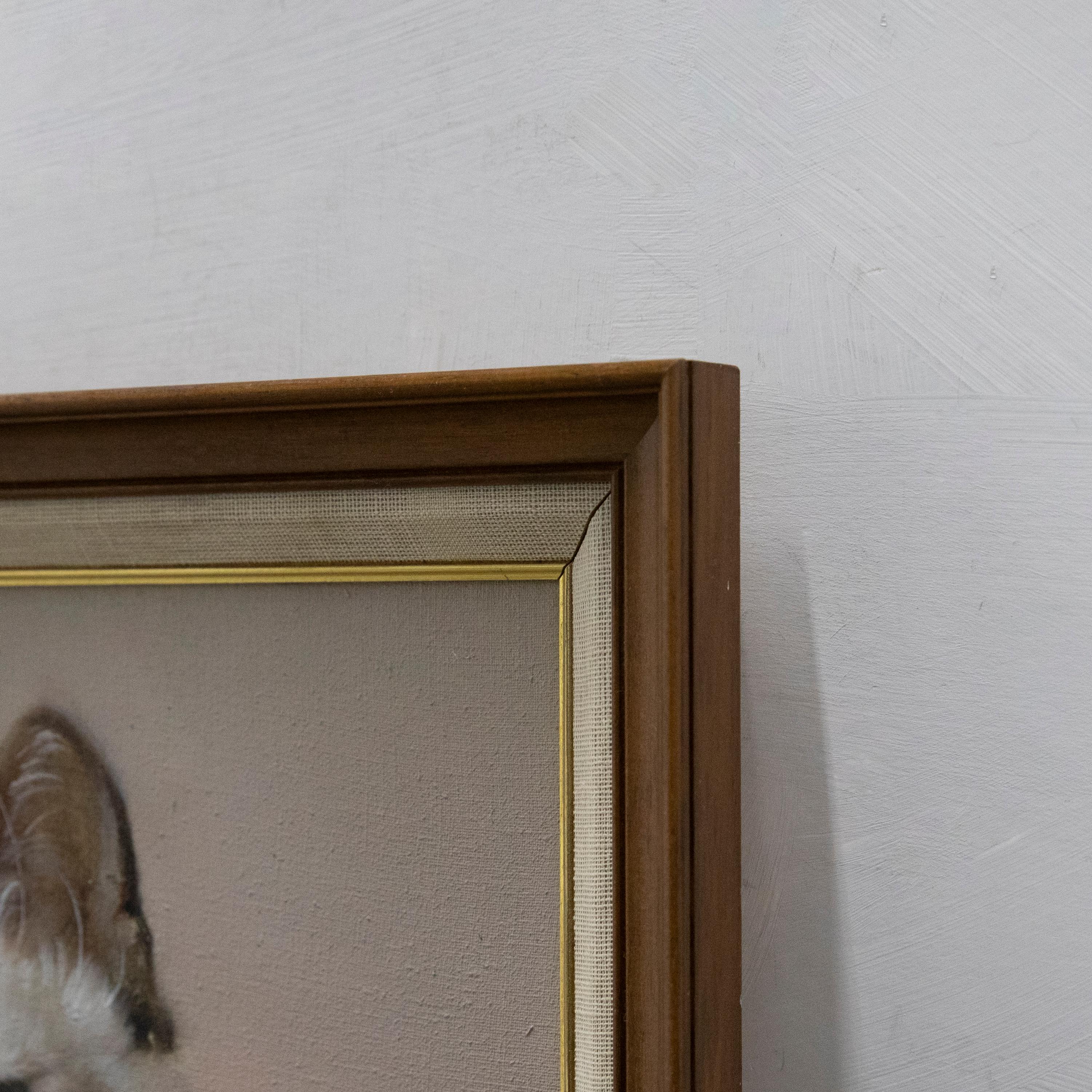 S. Suscee - Olio del XX secolo incorniciato, Ritratto di un gatto birmano 1