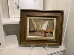 Sail Away, Small Framed Horizontal Landscape Painting