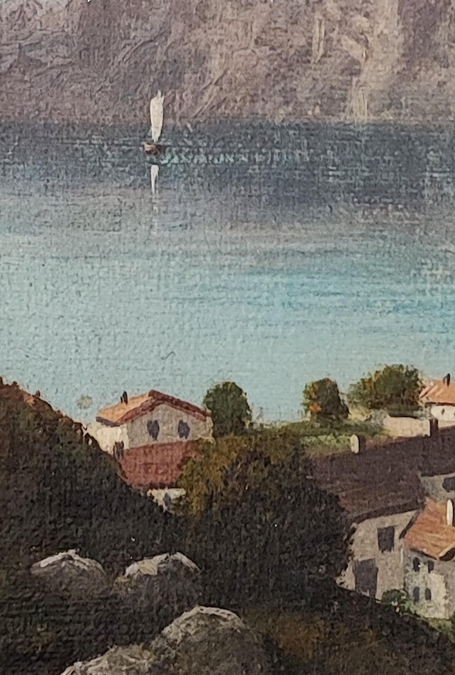 Obra sobre lienzo
Marco moldeado en madera dorada
27,5 x 36,5 x 2,5 cm