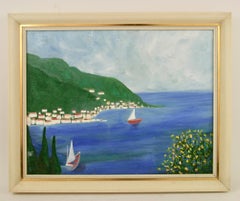 Sailing on the  Amalfi  Coast Seascape Painting