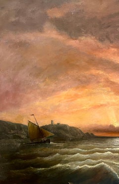 Segeln in Mohnblumenwasser bei Sonnenuntergang