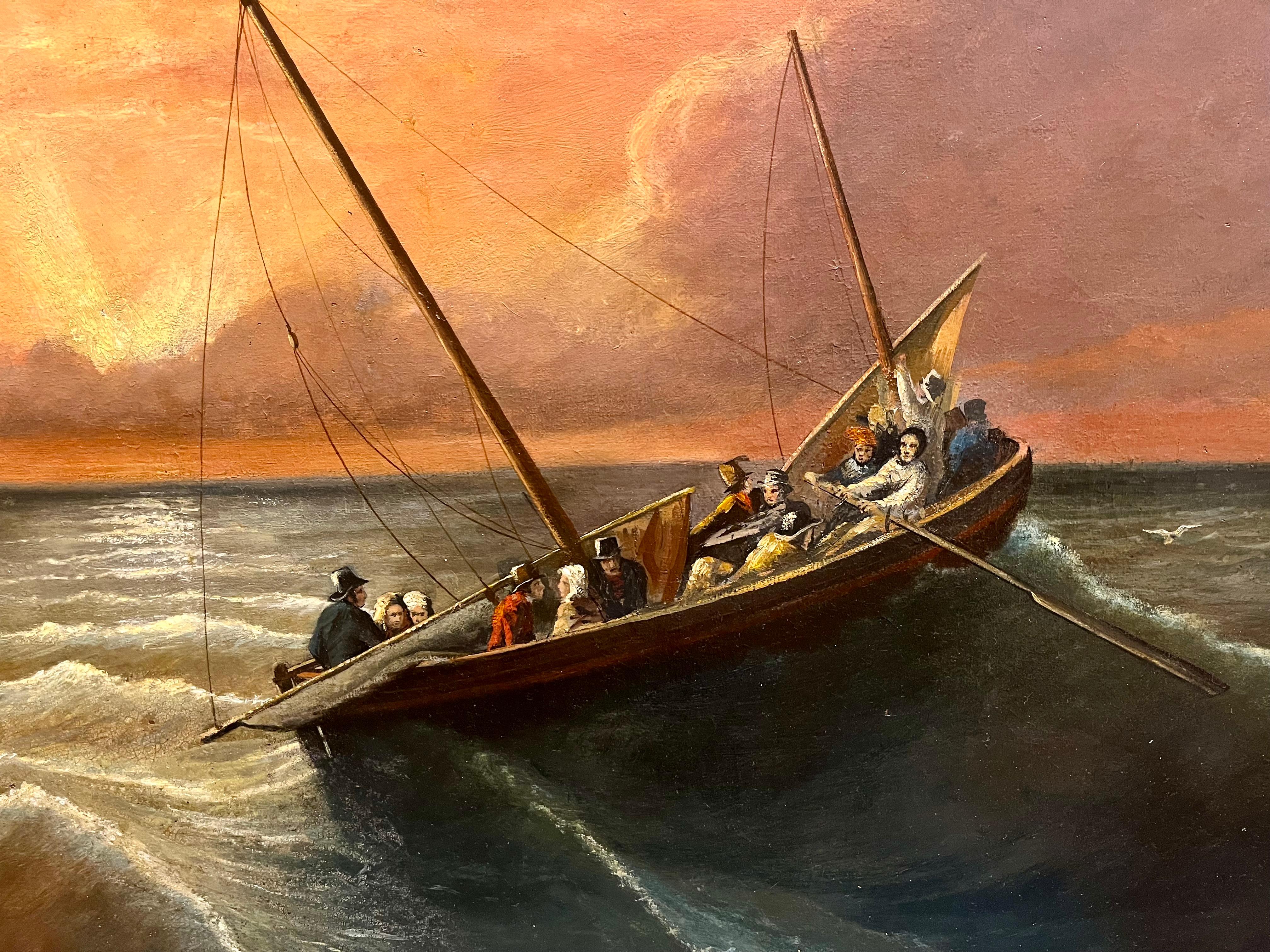 Segeln in Mohnblumenwasser bei Sonnenuntergang im Angebot 1