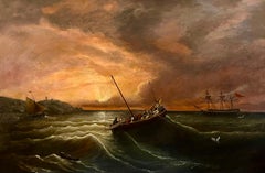 Naviguer sur des eaux agitées au coucher du soleil