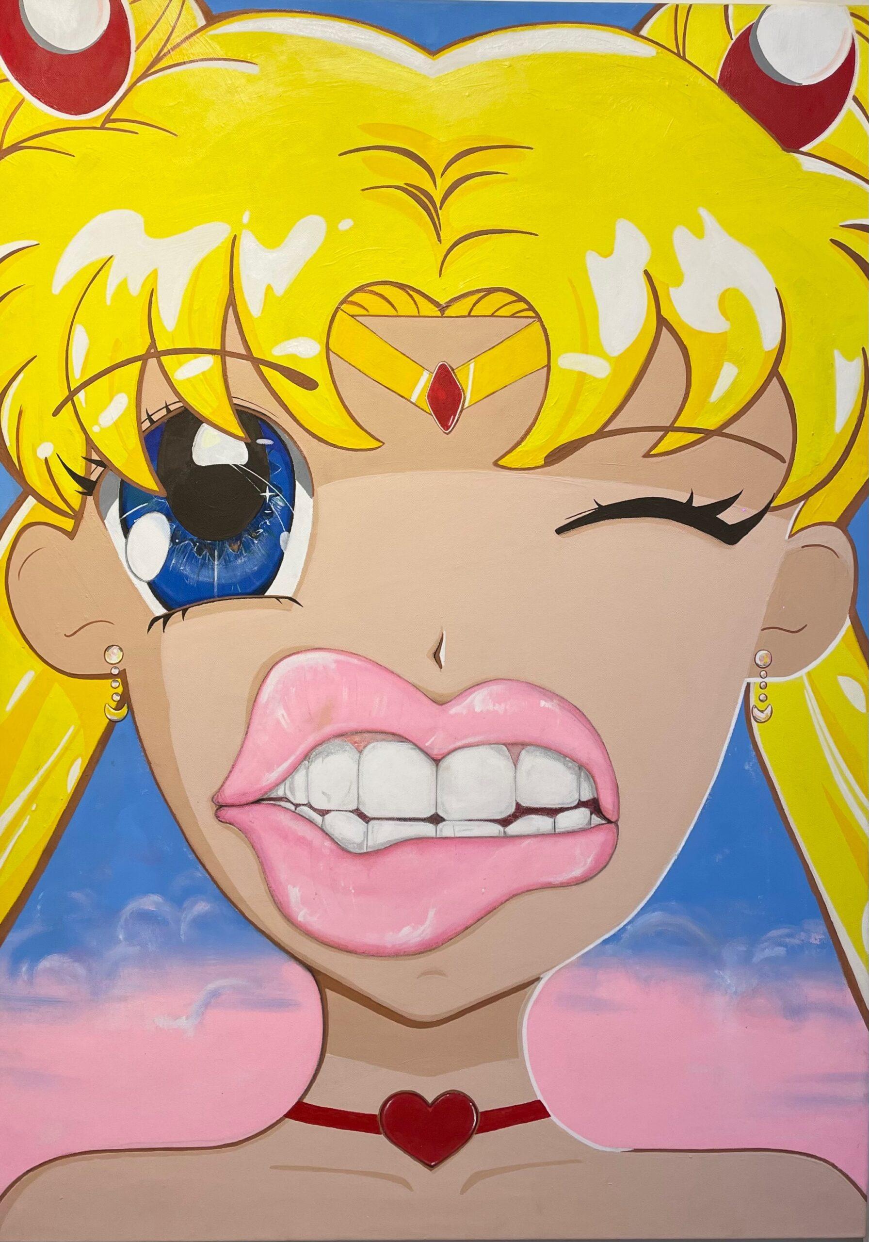 Sailor moon by Paola Burigo - Painting by Unknown
