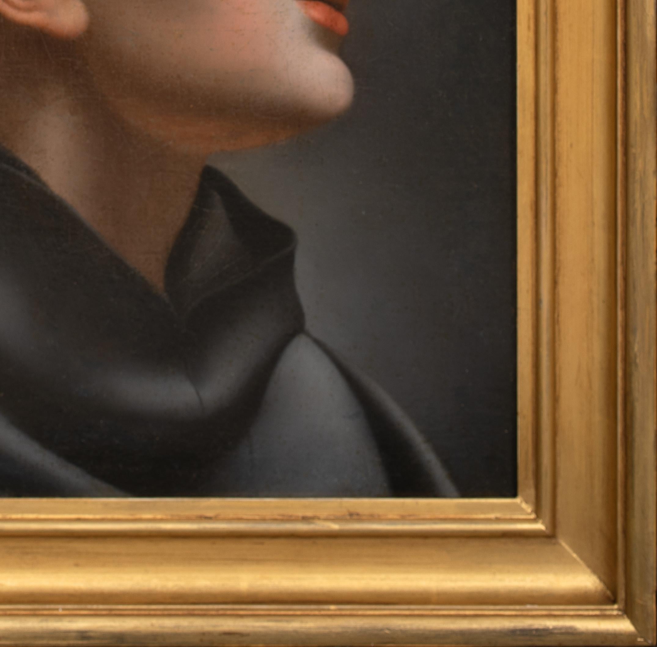 Saint Anthony Of Padua, 17th Century  Circle of CARLO DOLCI (1616-1686) - Brown Portrait Painting by Unknown