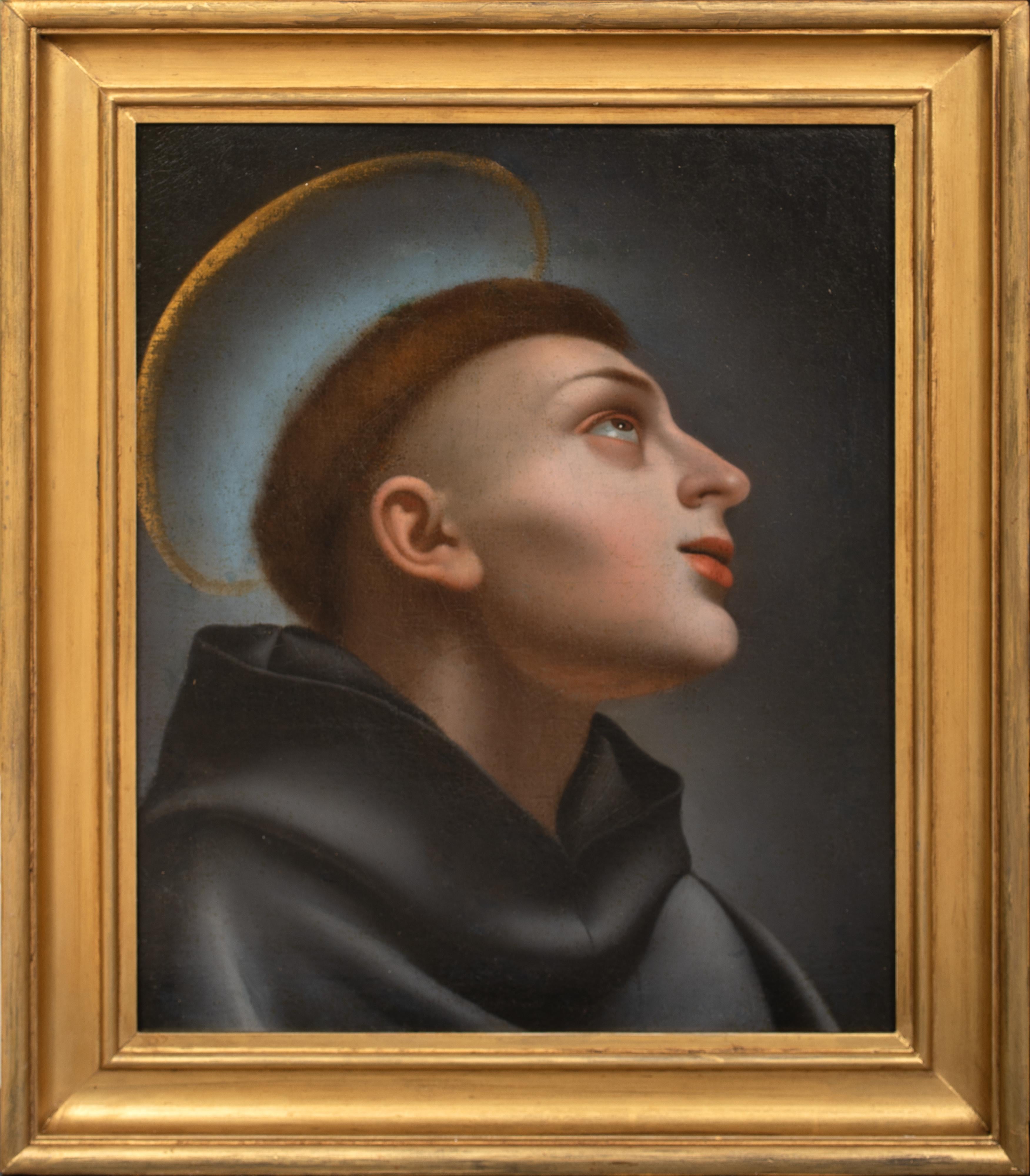 Unknown Portrait Painting - Saint Anthony Of Padua, 17th Century  Circle of CARLO DOLCI (1616-1686)