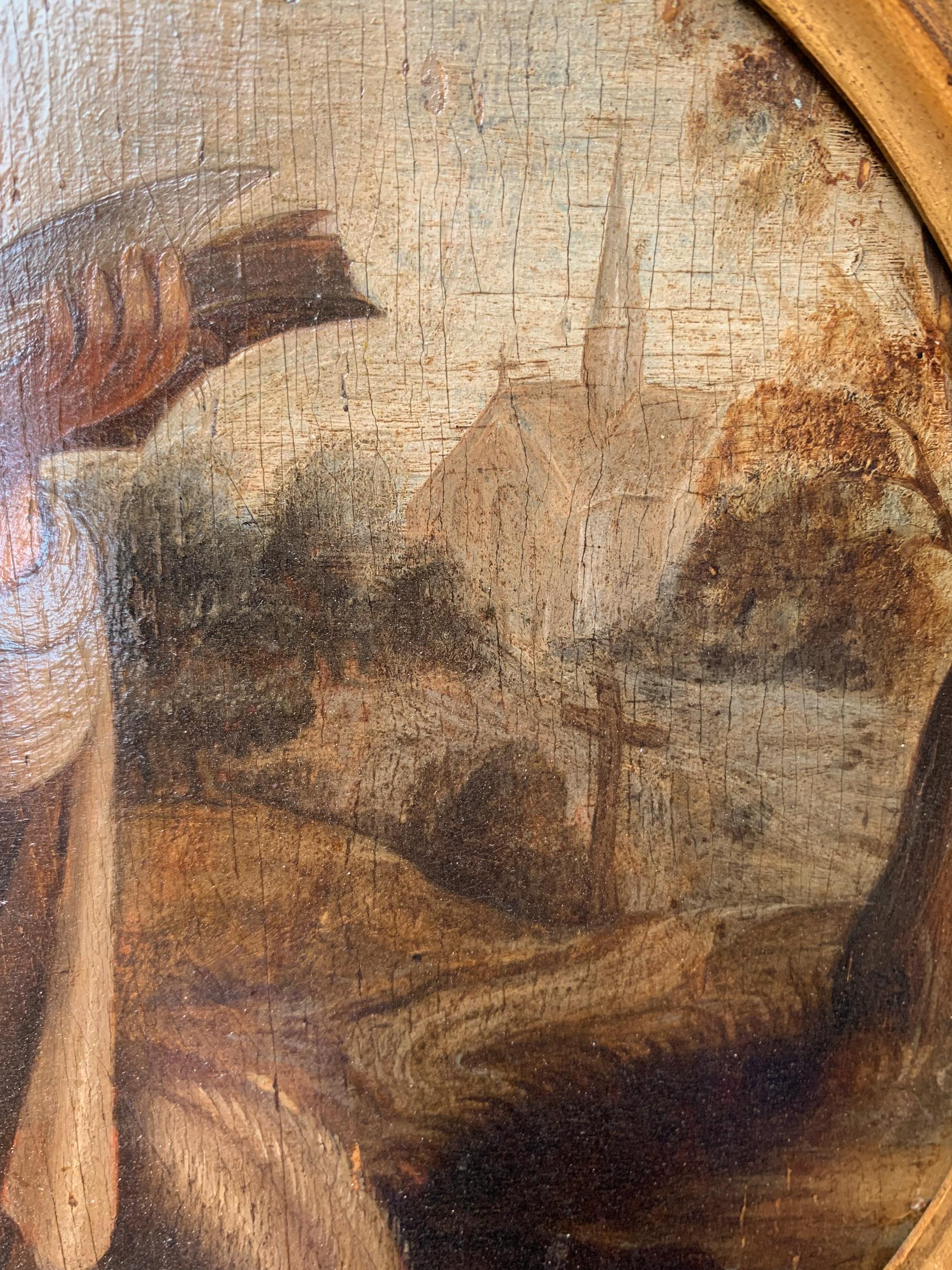 Saint Anthony The Abbot In A Natural Landscape. Flemish School, Late 16th - Early 17th Century

Technique: Oil on panel
Period: late 16th - Early 17th Century
School: Flemish
Dimensions without frame: 33.6 x 33.6 cm
Dimensions with frame: 23.3 x