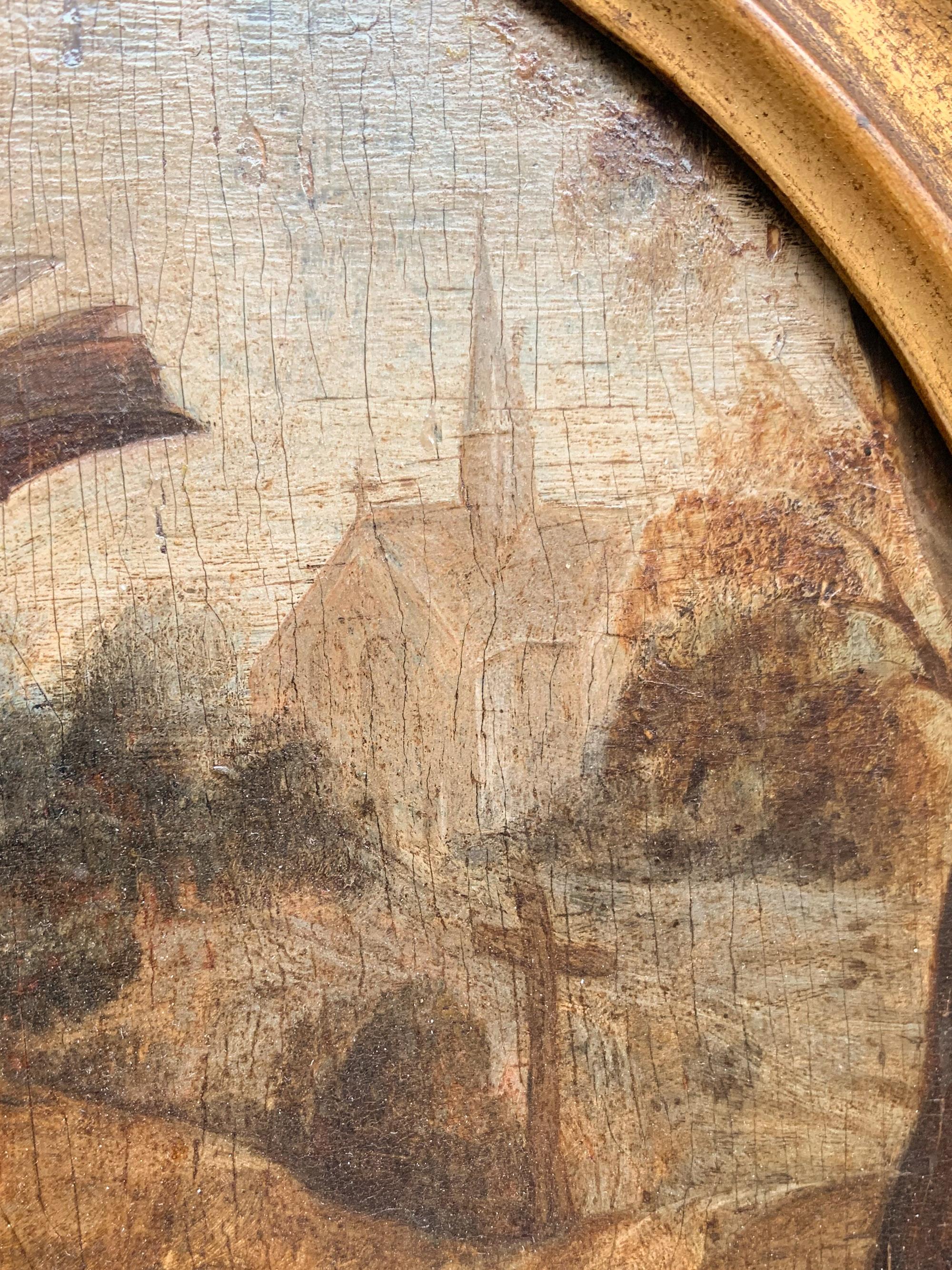 Saint Anthony the Abbot in a Natural Landscape – Flemish School in vendita 1