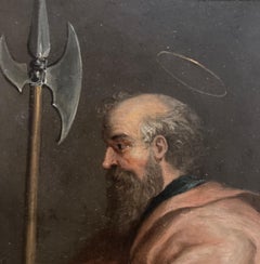 Saint Bartholomew, Flemish School, Old Master Painting, 17th century, Religious