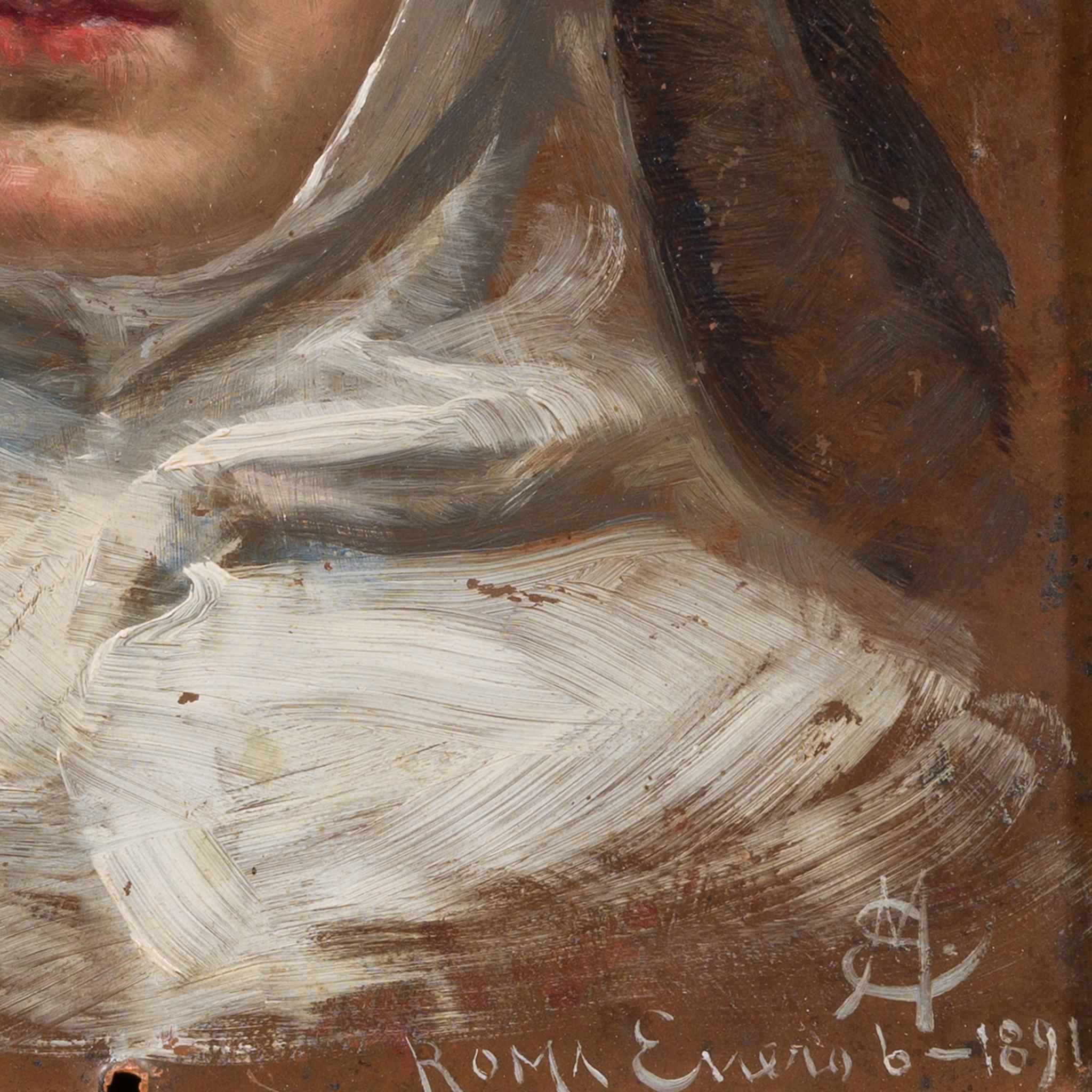 Saint Bernadette Soubirous Portrait and Religious Scene (1891) For Sale 5