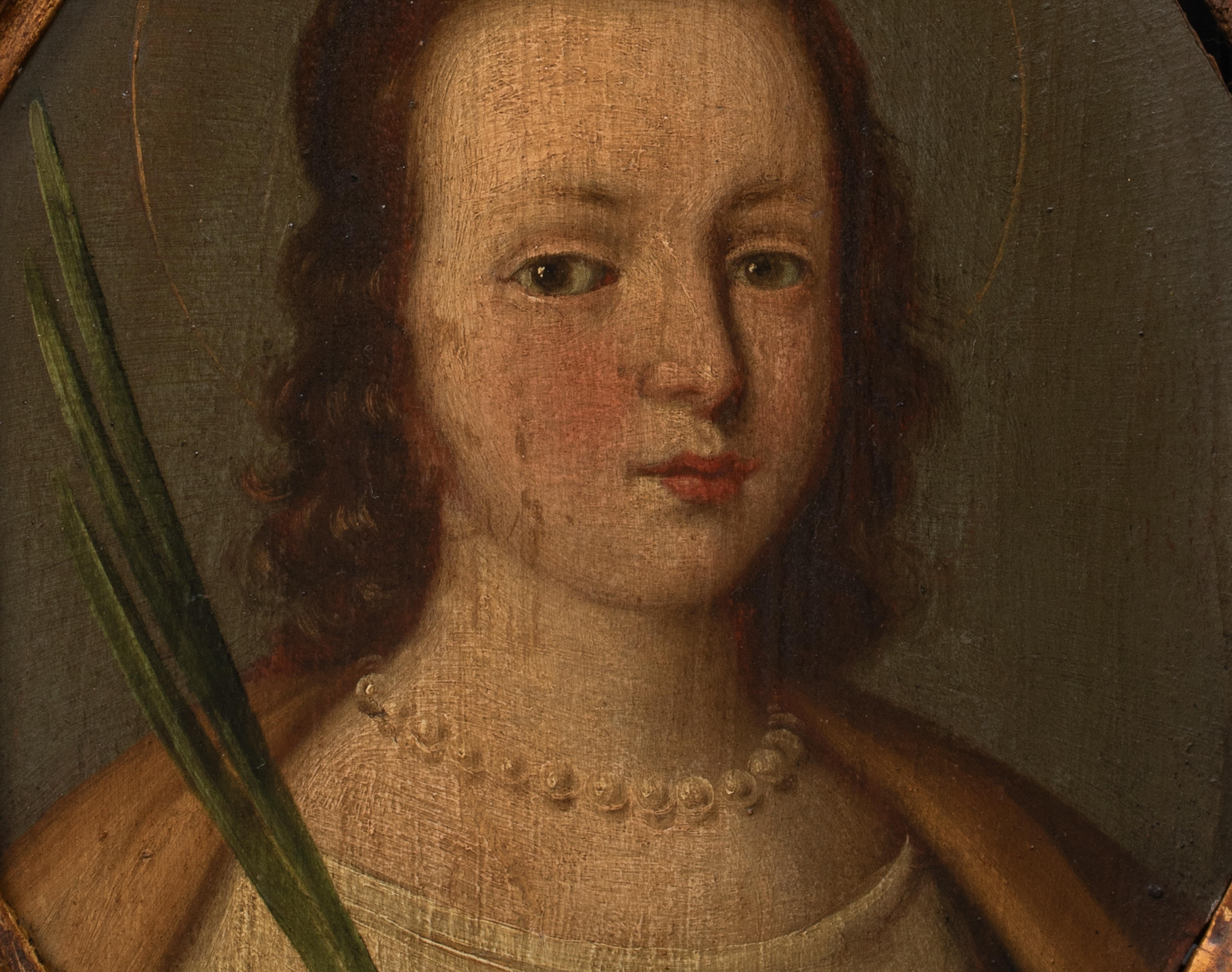 Saint Catherine Of Alexandria, 16th Century   Italian School - one of a pair For Sale 7