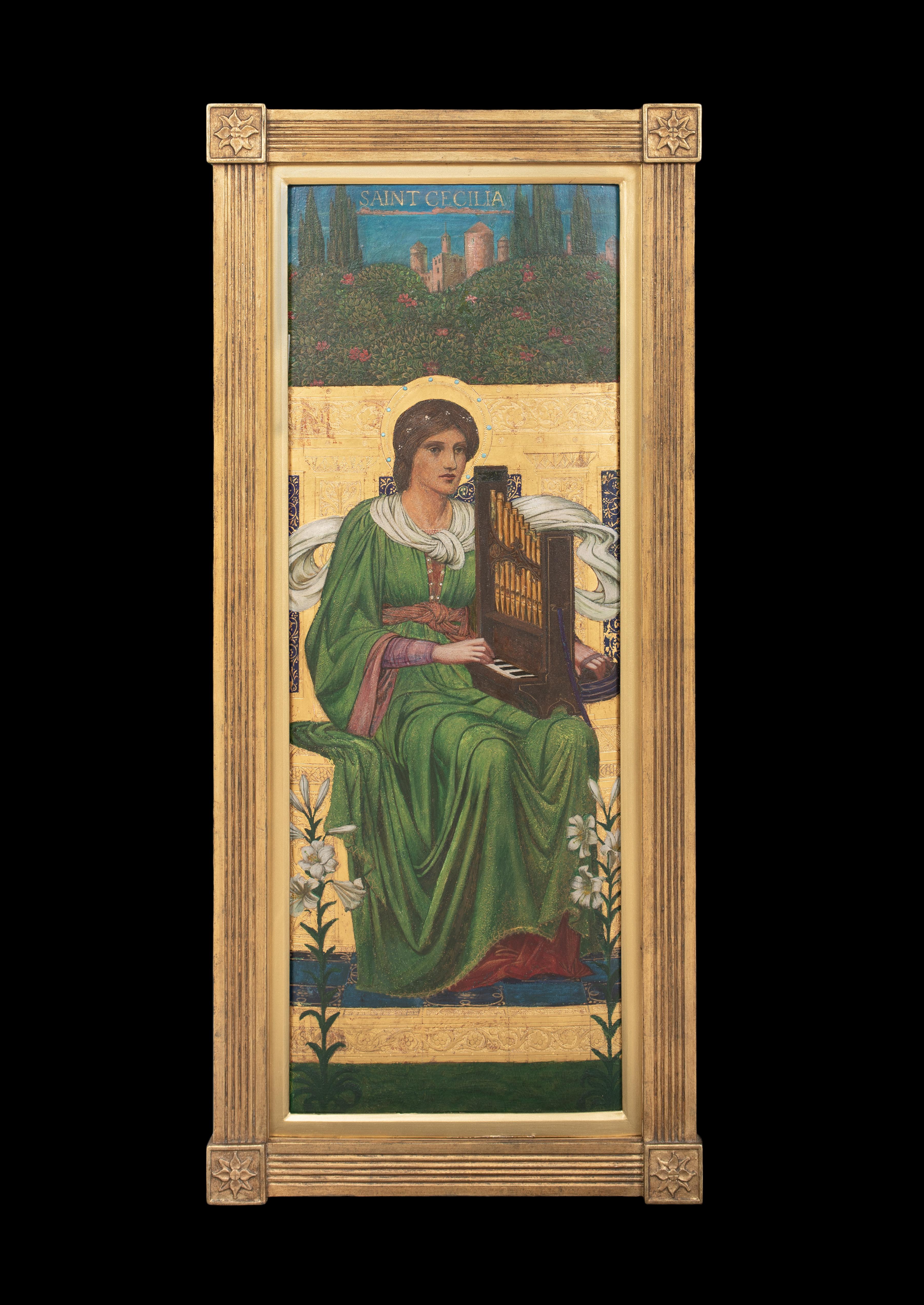 Santa Cecilia, XIX secolo  di KATHERINE MURIEL MASON EADIE, RMS, ARBSA - Painting di Unknown