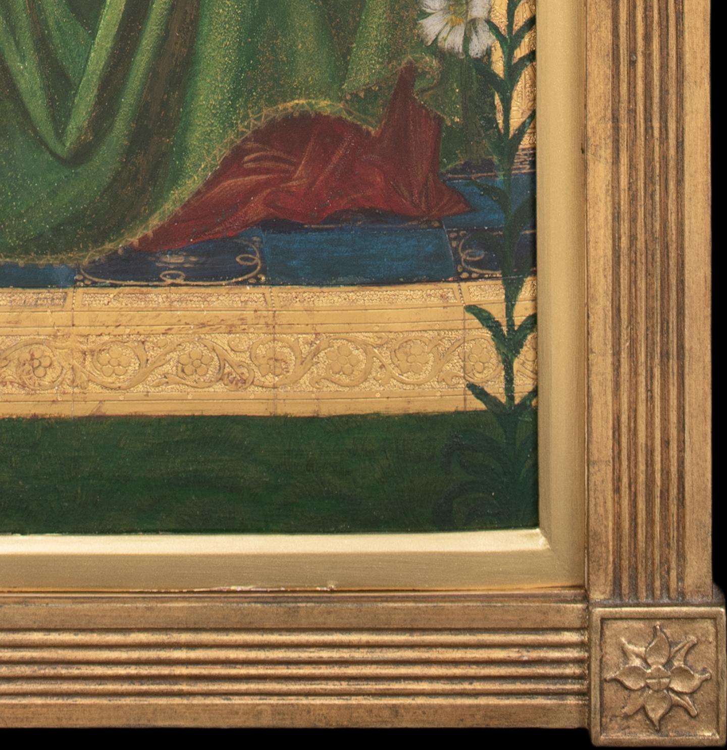 Santa Cecilia, XIX secolo

di KATHERINE MURIEL MASON EADIE, RMS, ARBSA (BRITISH, 1880-1945)

Grande Santa Cecilia preraffaellita del XIX secolo, tempera e oro con gemme incastonate su pannello. Raffigurazione di santa di eccellente qualità e