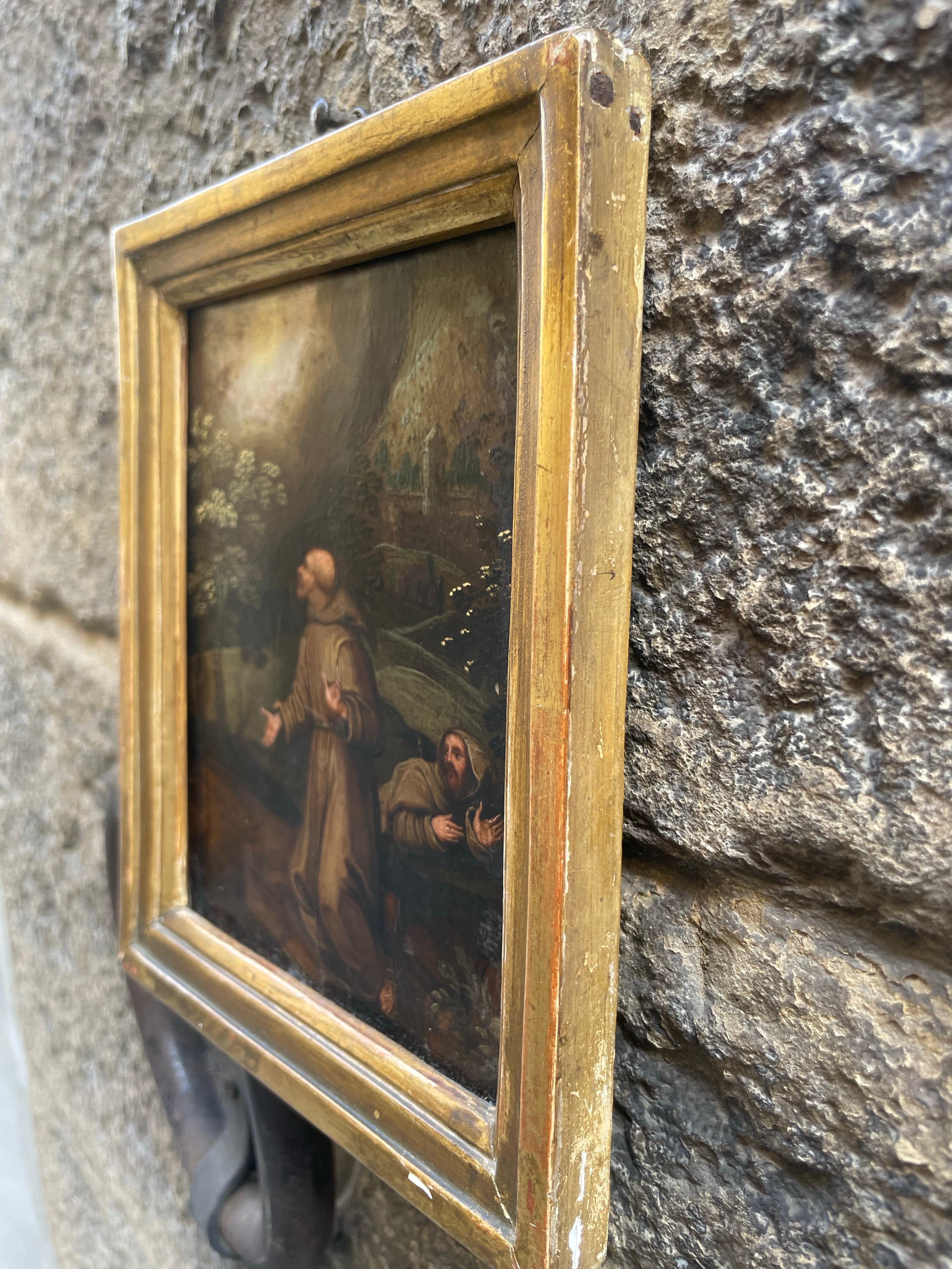 San Francesco che riceve le stimmate
Olio su rame, Scuola Flemish, 17th Century in vendita 6