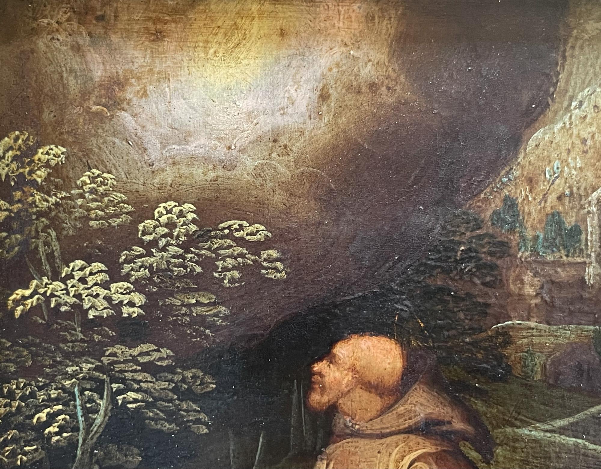 Saint François recevant le Stigmata
Huile sur cuivre, École flamande, XVIIe siècle en vente 10