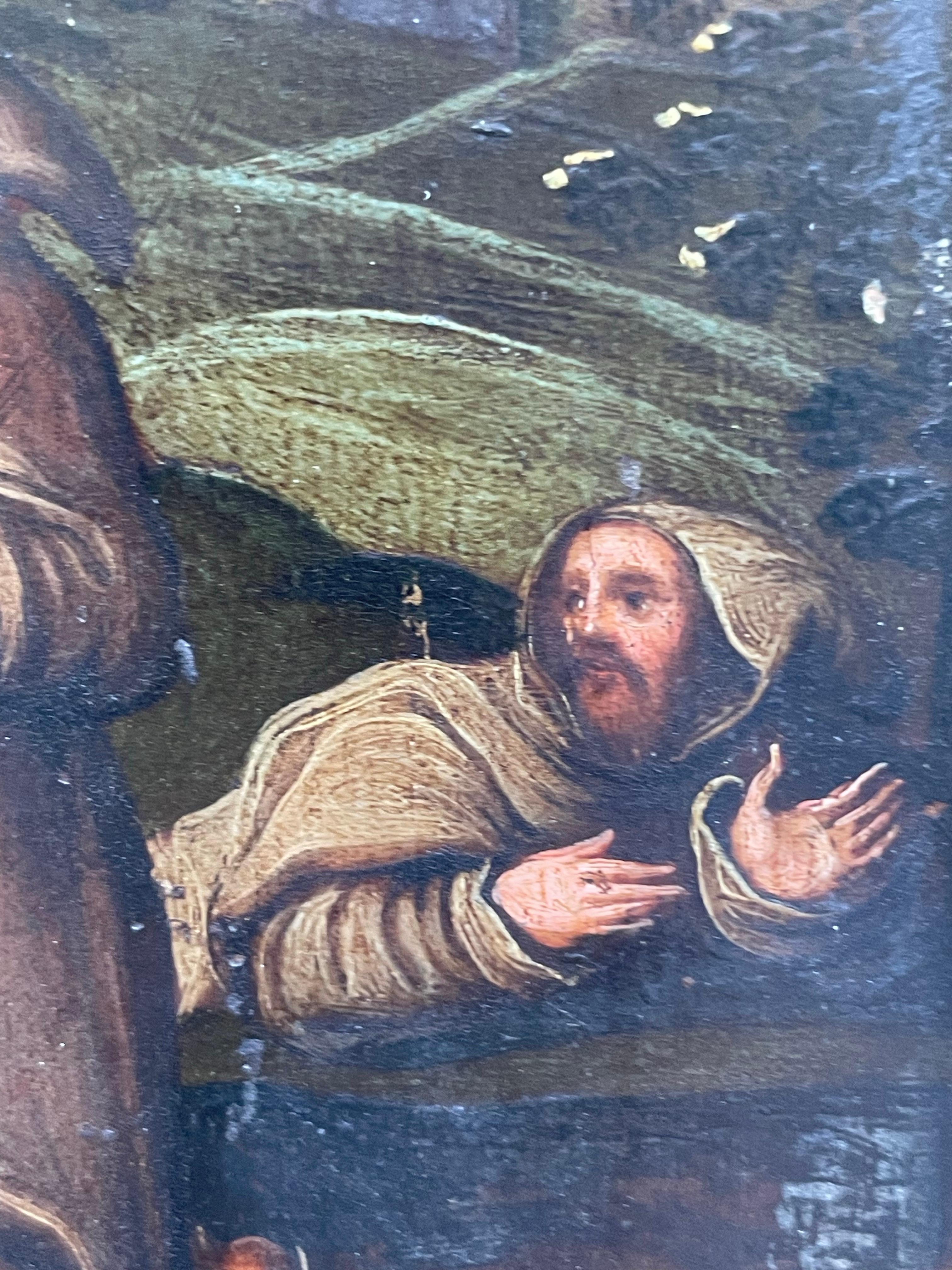San Francesco che riceve le stimmate
Olio su rame, Scuola Flemish, 17th Century - Painting Scuola fiamminga di Unknown